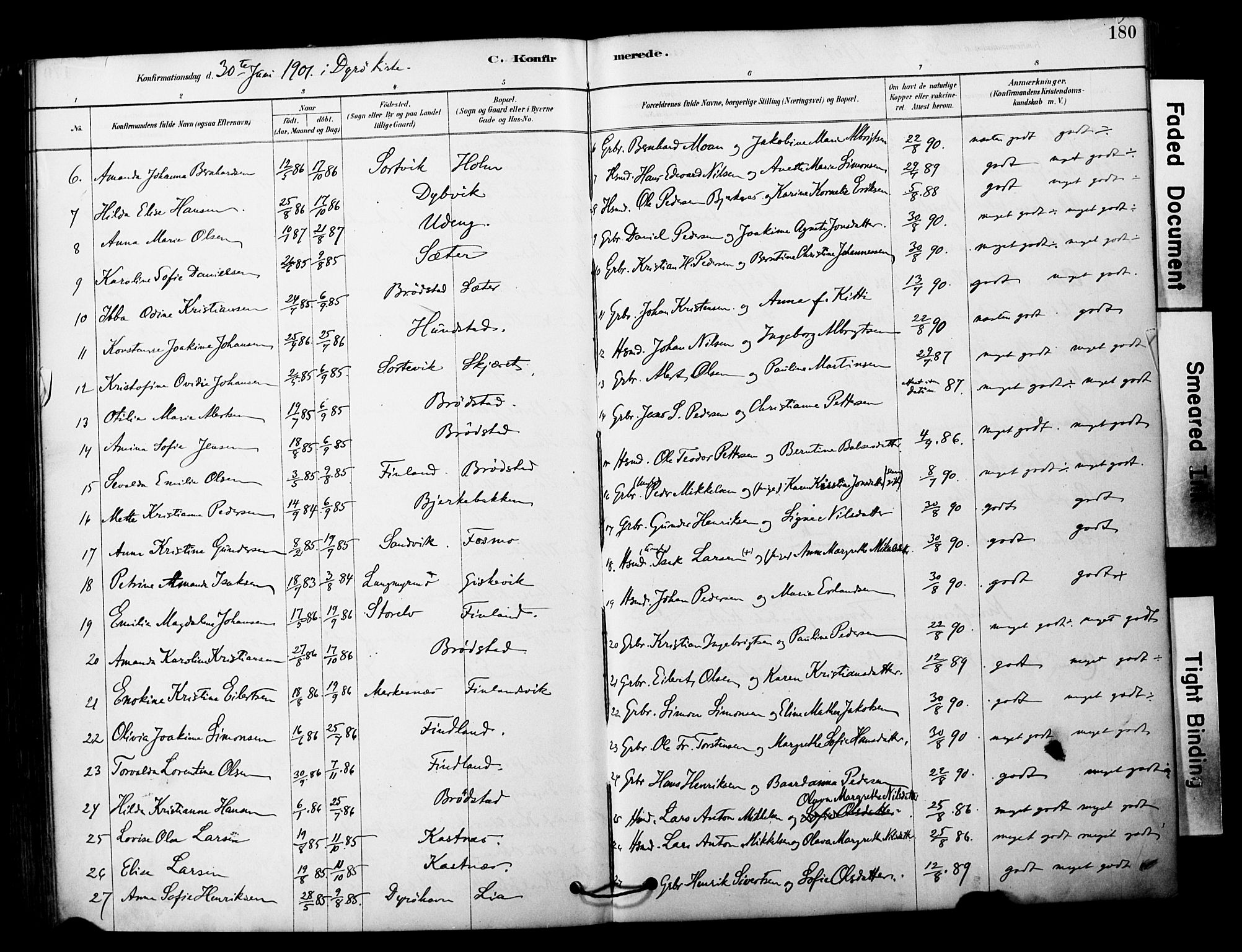 Tranøy sokneprestkontor, SATØ/S-1313/I/Ia/Iaa/L0011kirke: Parish register (official) no. 11, 1878-1904, p. 180