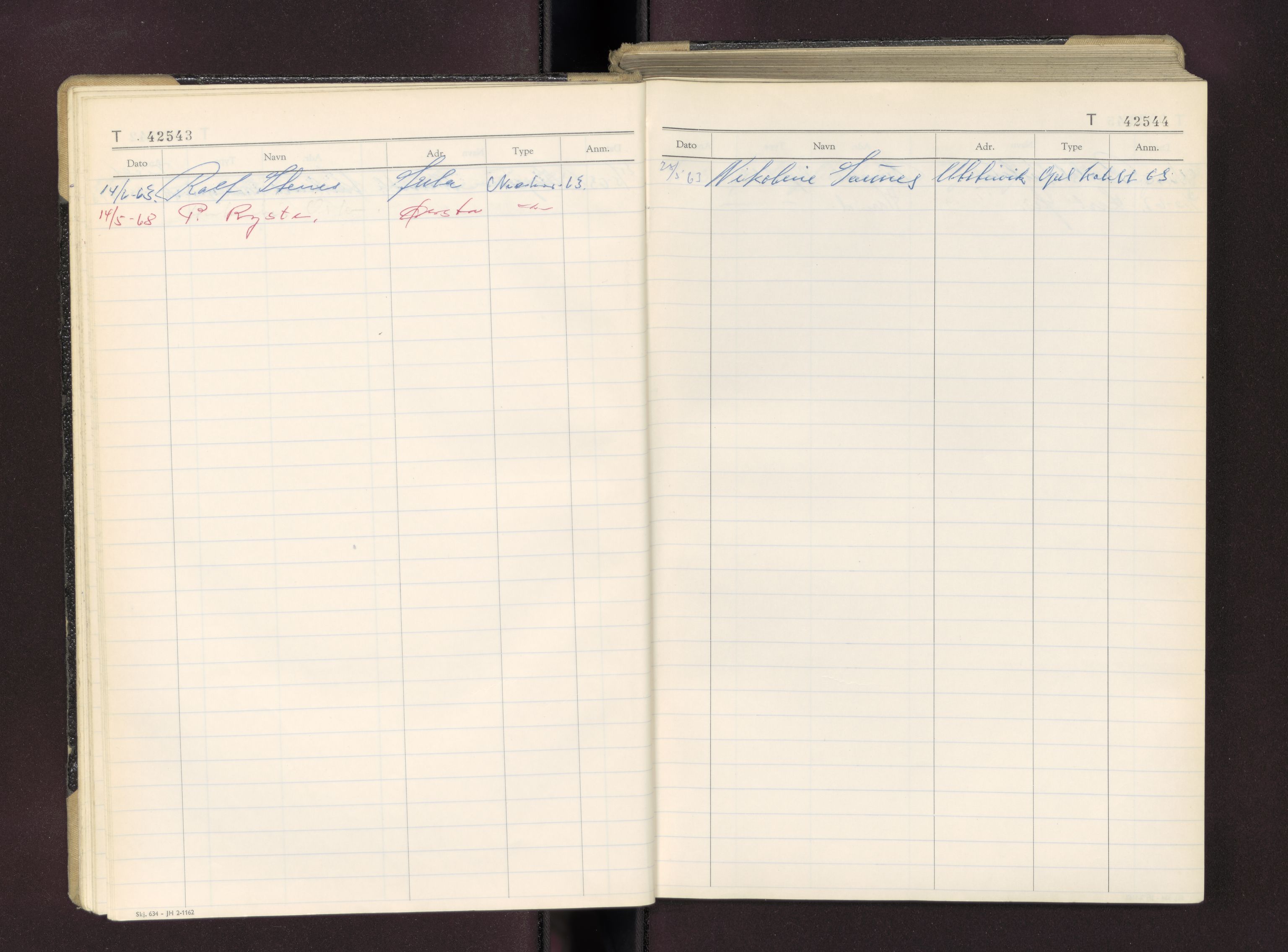 Møre og Romsdal vegkontor - Ålesund trafikkstasjon, AV/SAT-A-4099/F/Fc/L0038: Bilregister; T 42500 - T 42999, 1960-1970