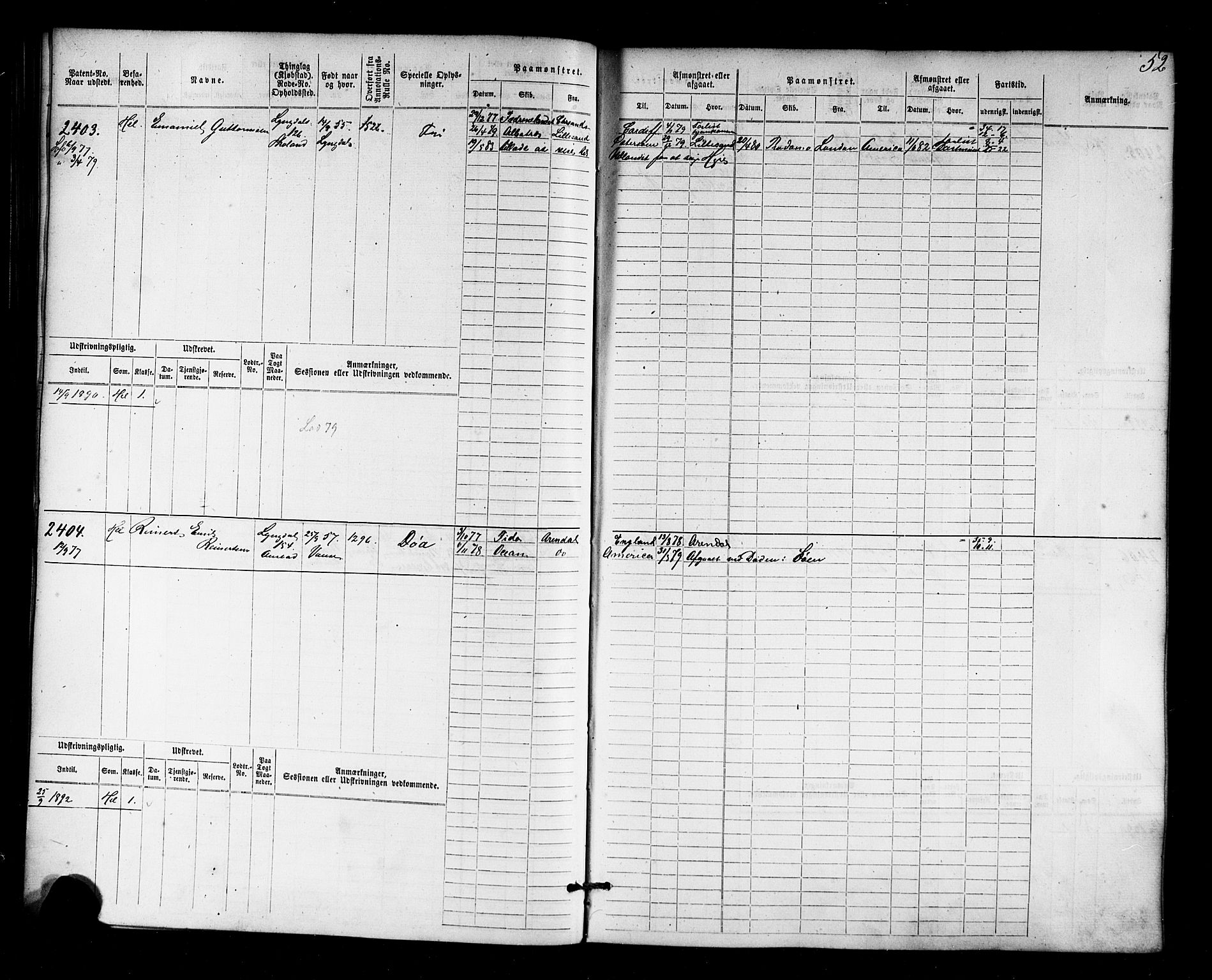 Farsund mønstringskrets, SAK/2031-0017/F/Fb/L0018: Hovedrulle nr 2301-3066, Z-10, 1875-1914, p. 53