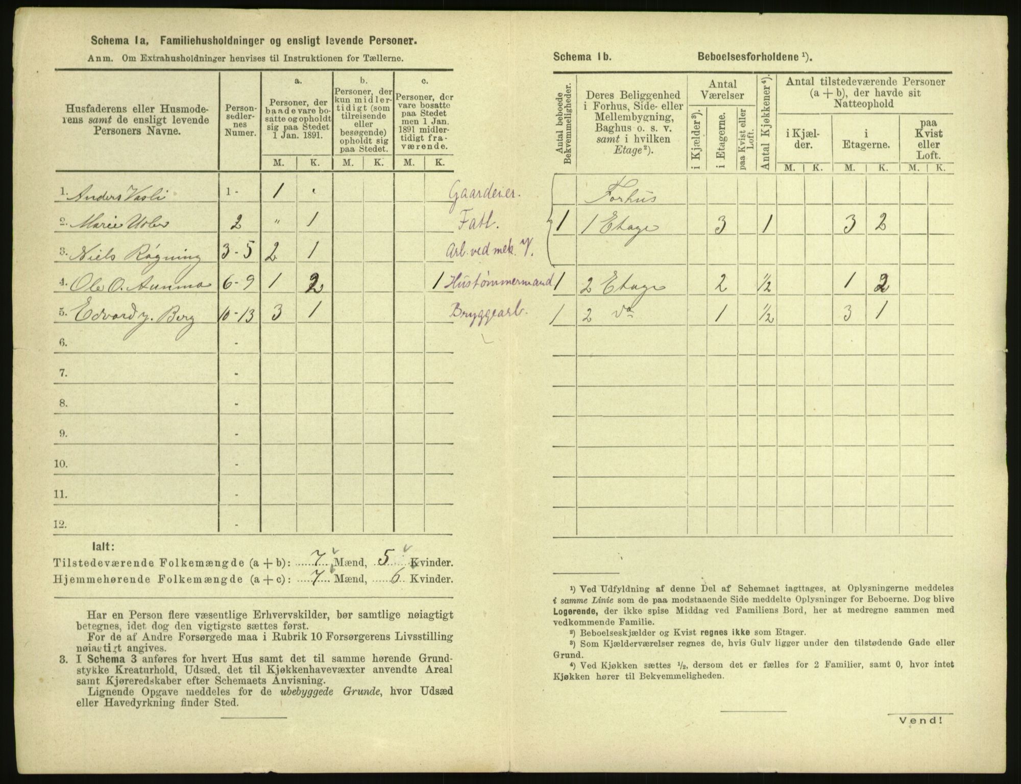 RA, 1891 census for 1601 Trondheim, 1891, p. 1275