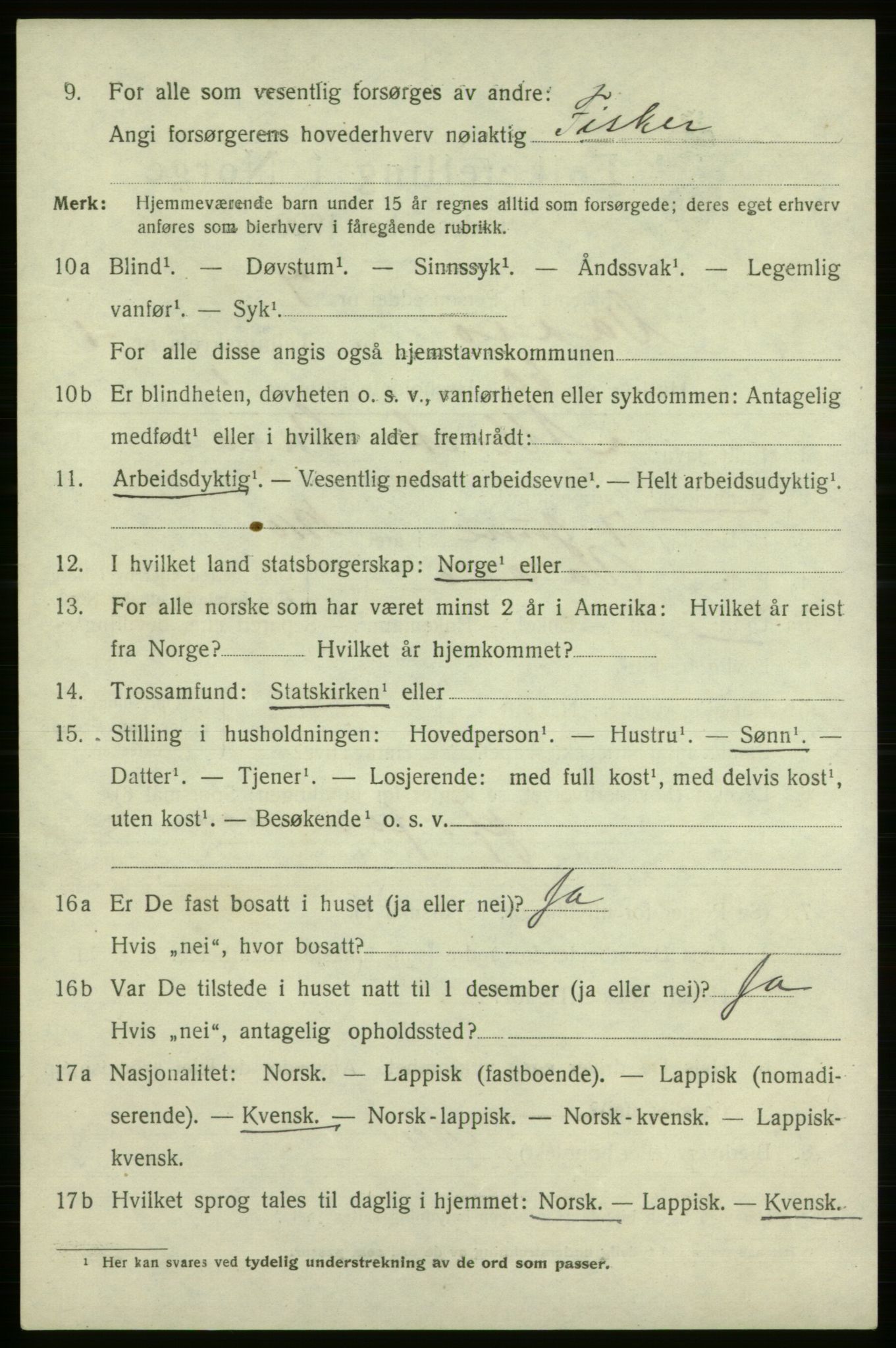 SATØ, 1920 census for Vadsø, 1920, p. 2208