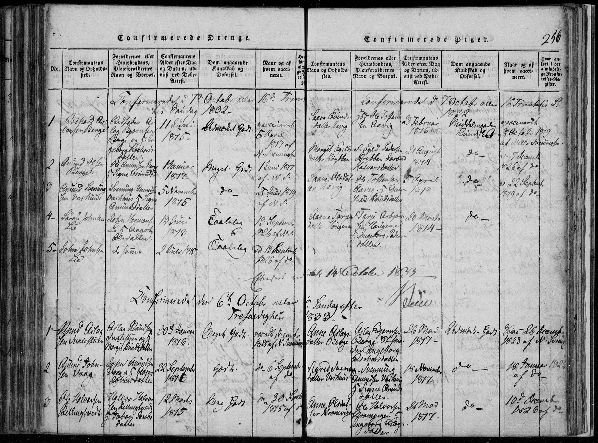 Rauland kirkebøker, SAKO/A-292/F/Fa/L0001: Parish register (official) no. 1, 1814-1859, p. 256
