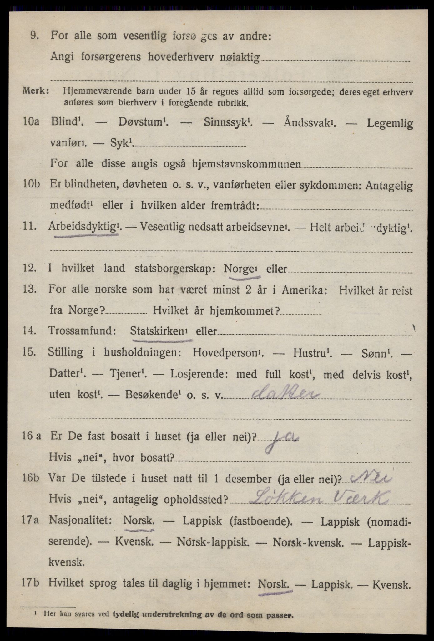 SAT, 1920 census for Meldal, 1920, p. 11346