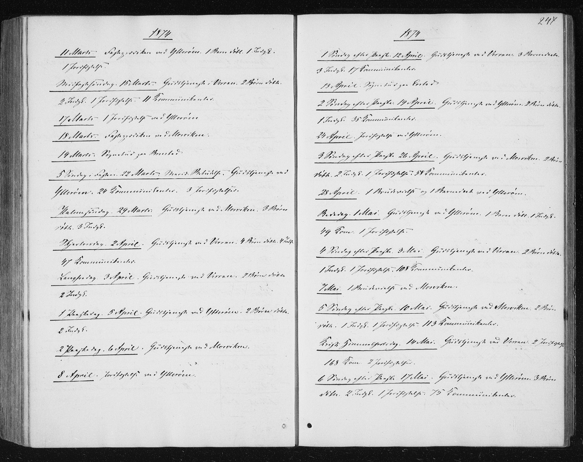 Ministerialprotokoller, klokkerbøker og fødselsregistre - Nord-Trøndelag, SAT/A-1458/722/L0219: Parish register (official) no. 722A06, 1868-1880, p. 247