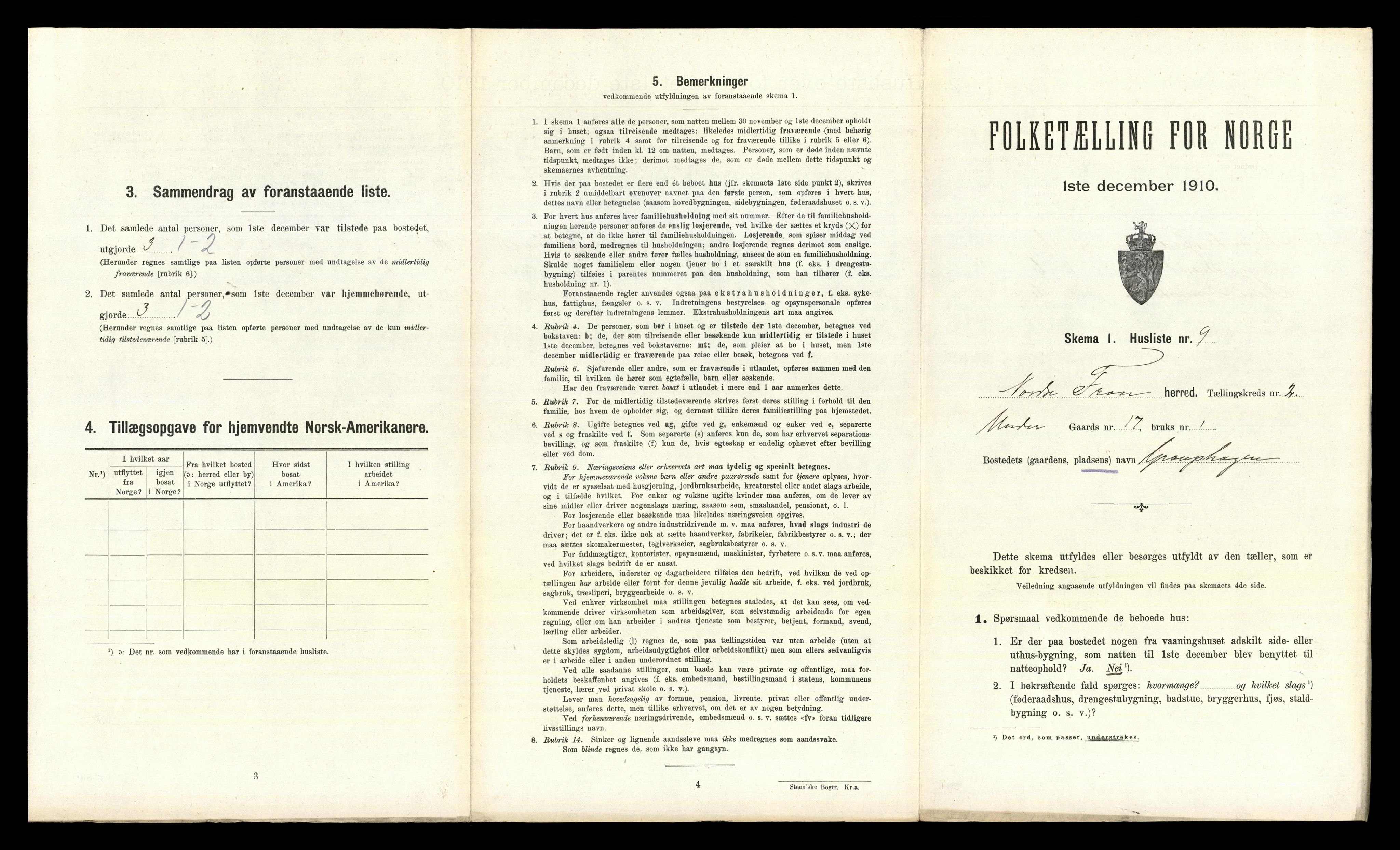 RA, 1910 census for Nord-Fron, 1910, p. 214