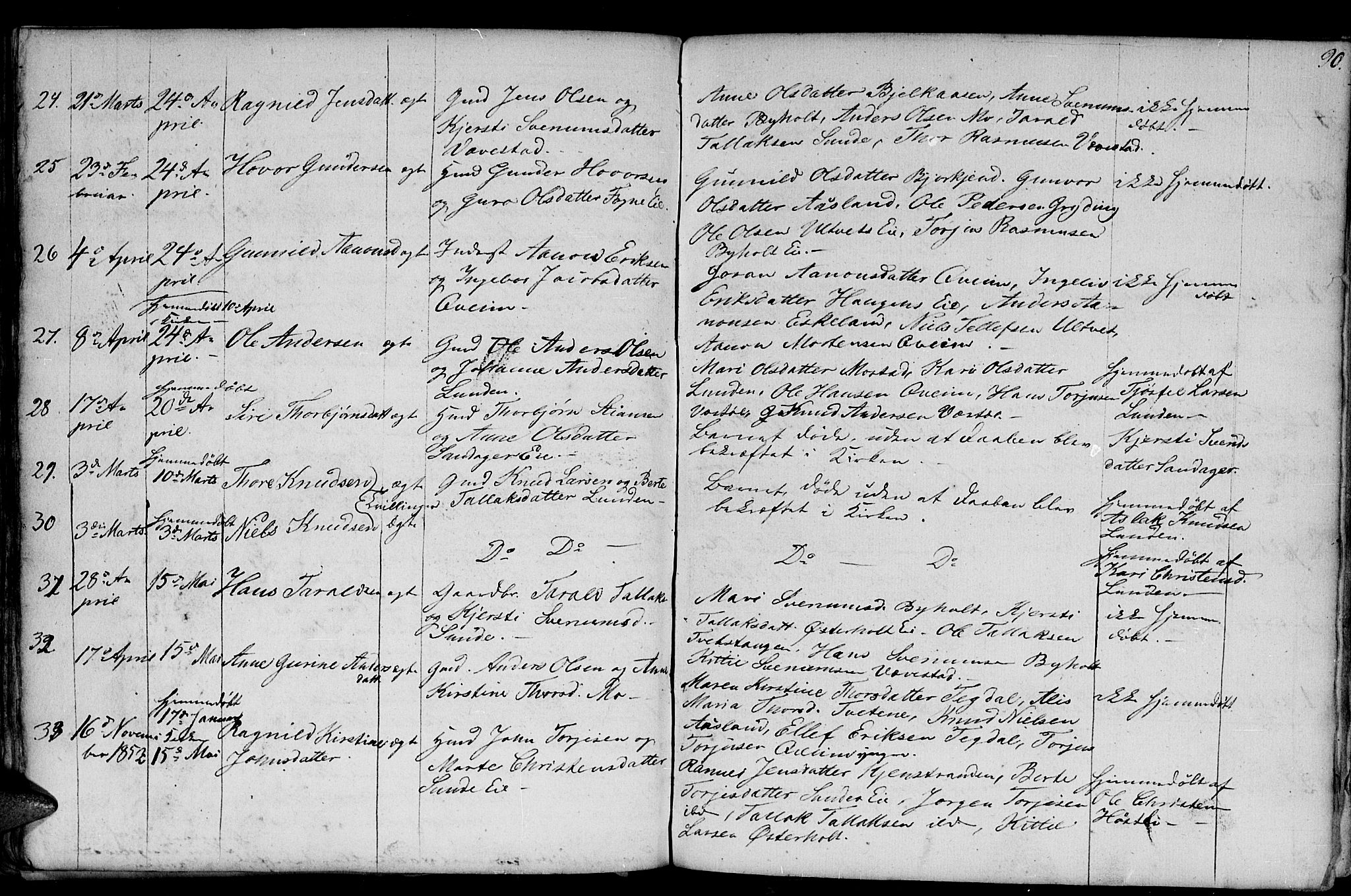 Gjerstad sokneprestkontor, AV/SAK-1111-0014/F/Fb/Fba/L0004: Parish register (copy) no. B 4, 1845-1853, p. 90