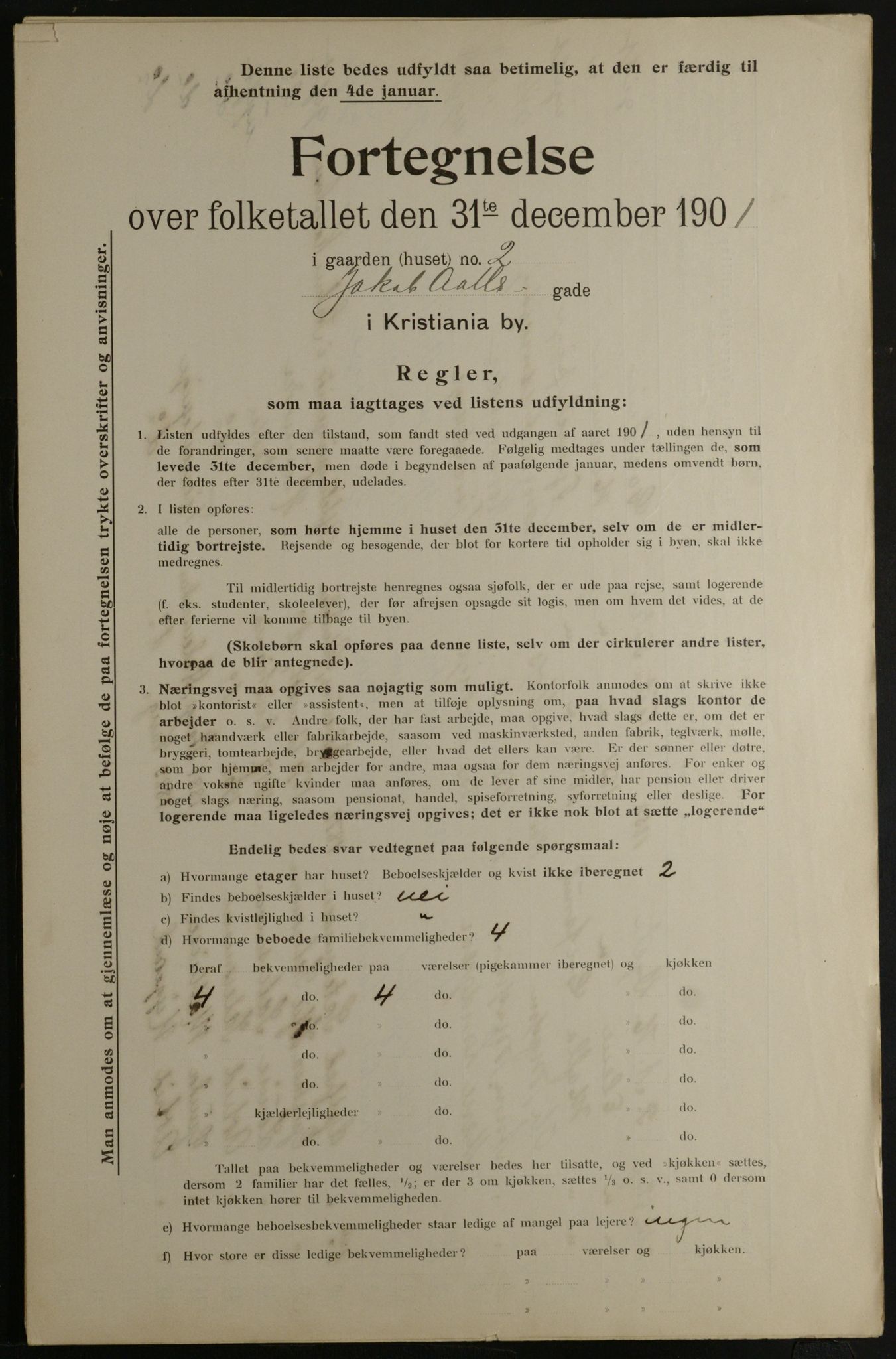 OBA, Municipal Census 1901 for Kristiania, 1901, p. 7059