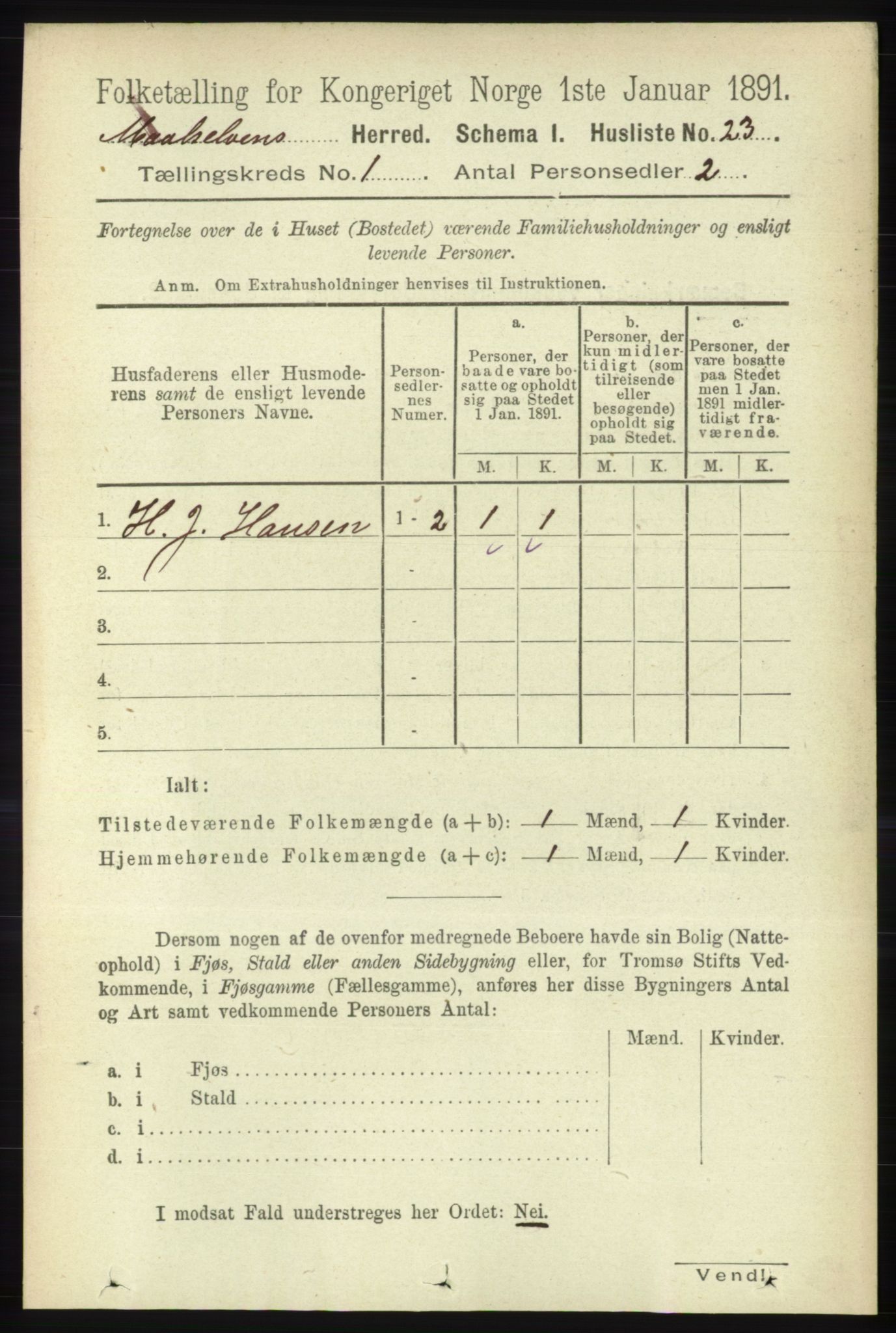 RA, 1891 census for 1924 Målselv, 1891, p. 53