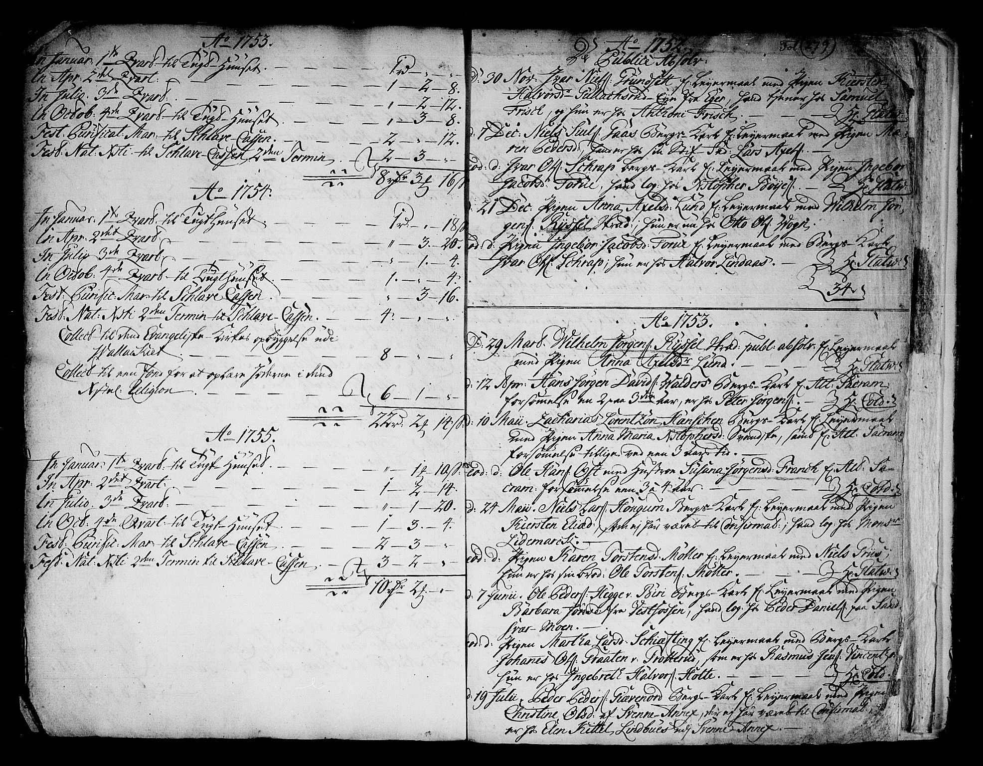 Kongsberg kirkebøker, SAKO/A-22/F/Fa/L0003: Parish register (official) no. I 3, 1744-1755, p. 279