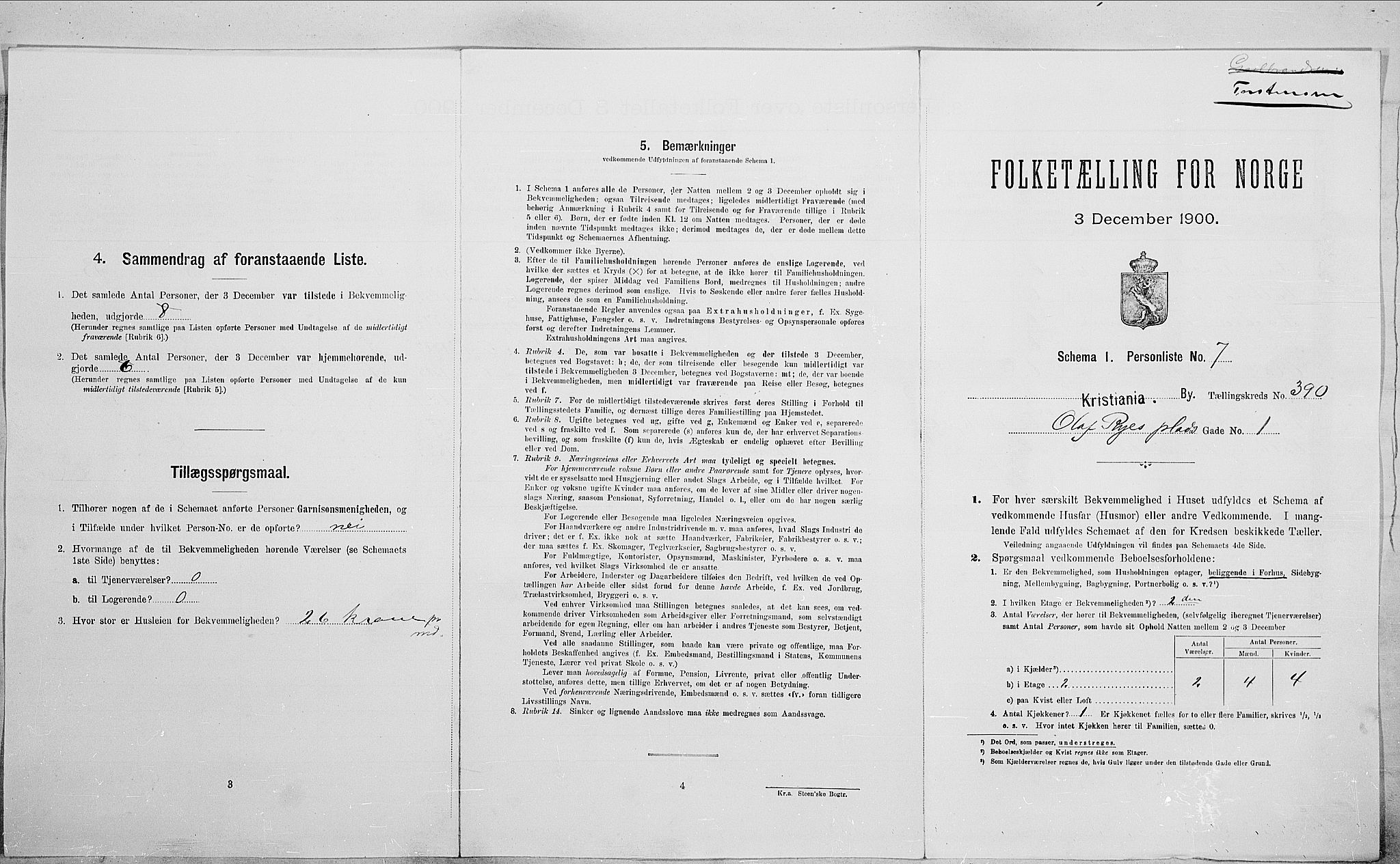 SAO, 1900 census for Kristiania, 1900, p. 67846