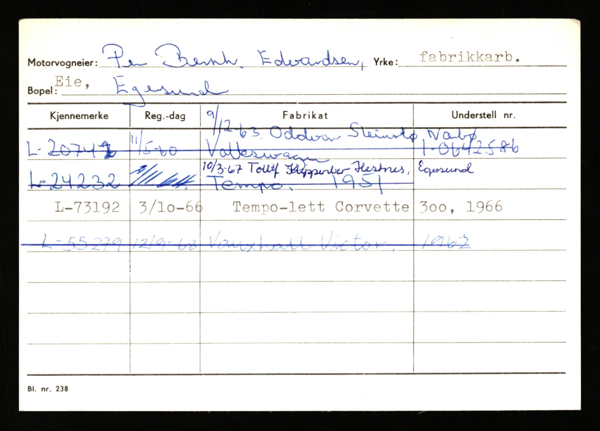 Stavanger trafikkstasjon, AV/SAST-A-101942/0/H/L0006: Dalva - Egersund, 1930-1971, p. 1731