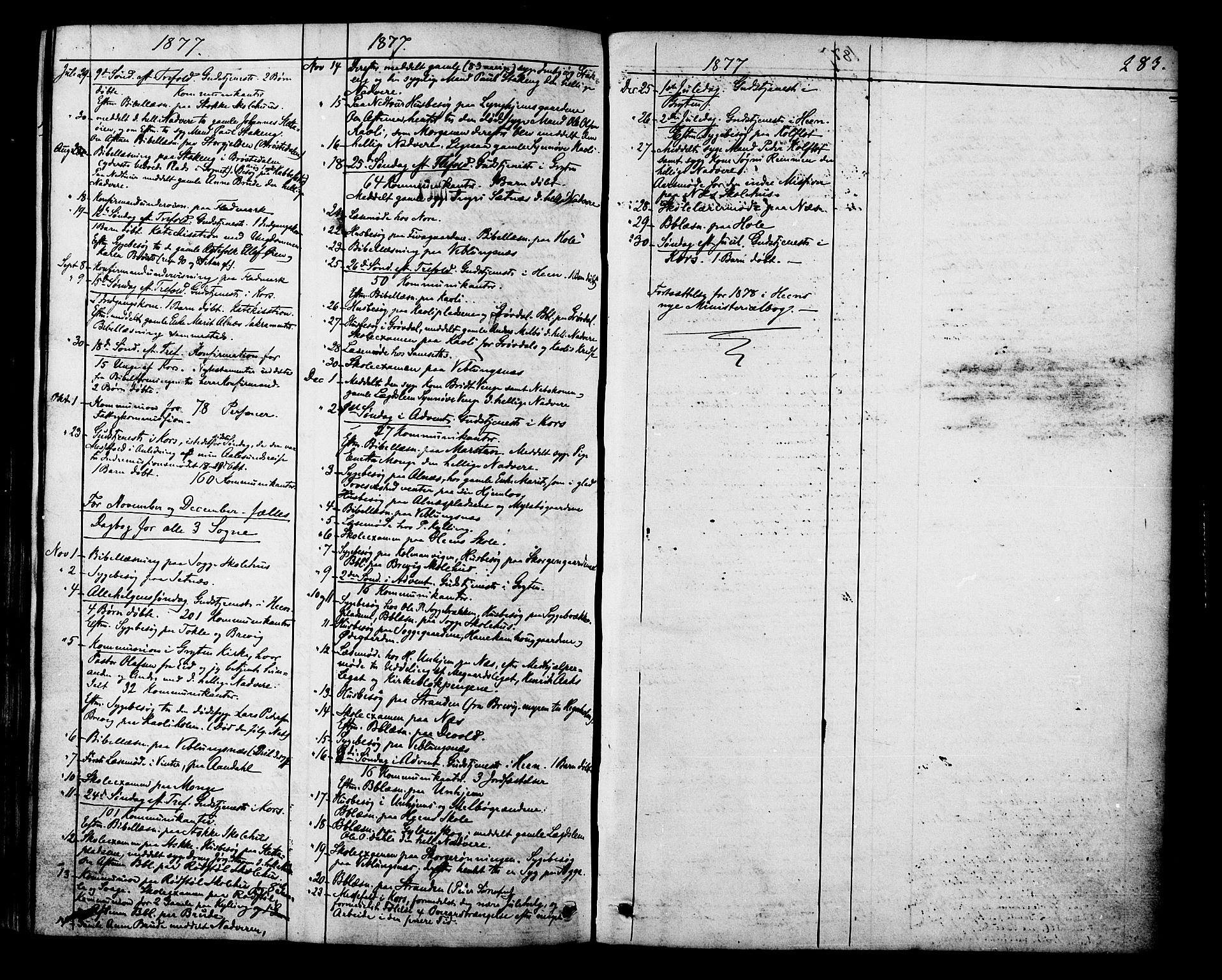 Ministerialprotokoller, klokkerbøker og fødselsregistre - Møre og Romsdal, AV/SAT-A-1454/546/L0594: Parish register (official) no. 546A02, 1854-1882, p. 283