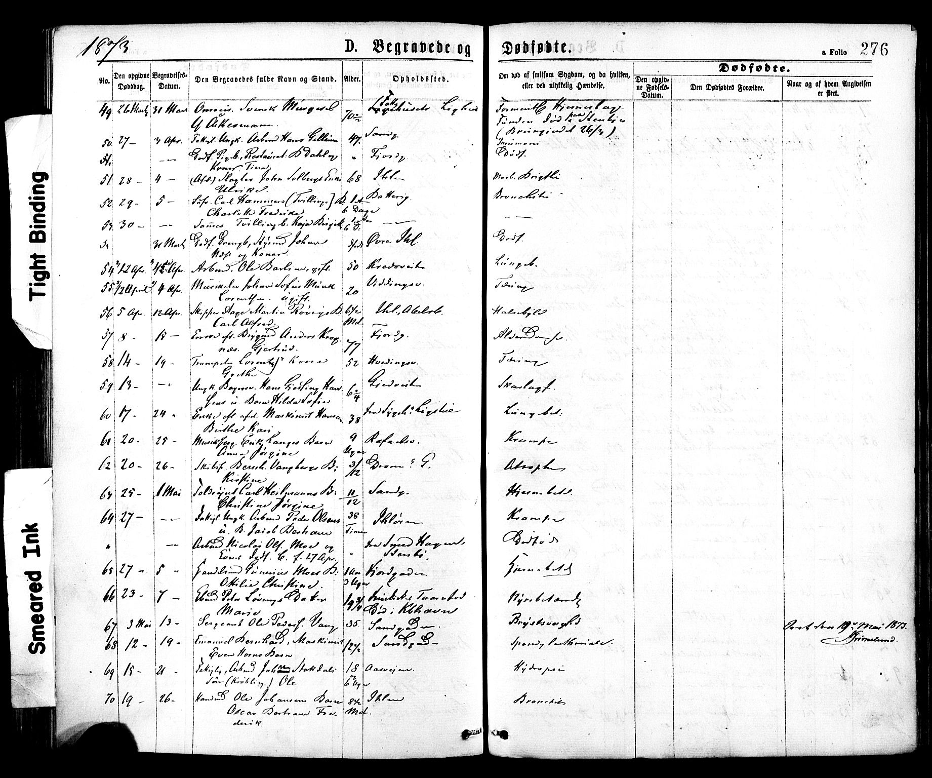 Ministerialprotokoller, klokkerbøker og fødselsregistre - Sør-Trøndelag, AV/SAT-A-1456/602/L0118: Parish register (official) no. 602A16, 1873-1879, p. 276