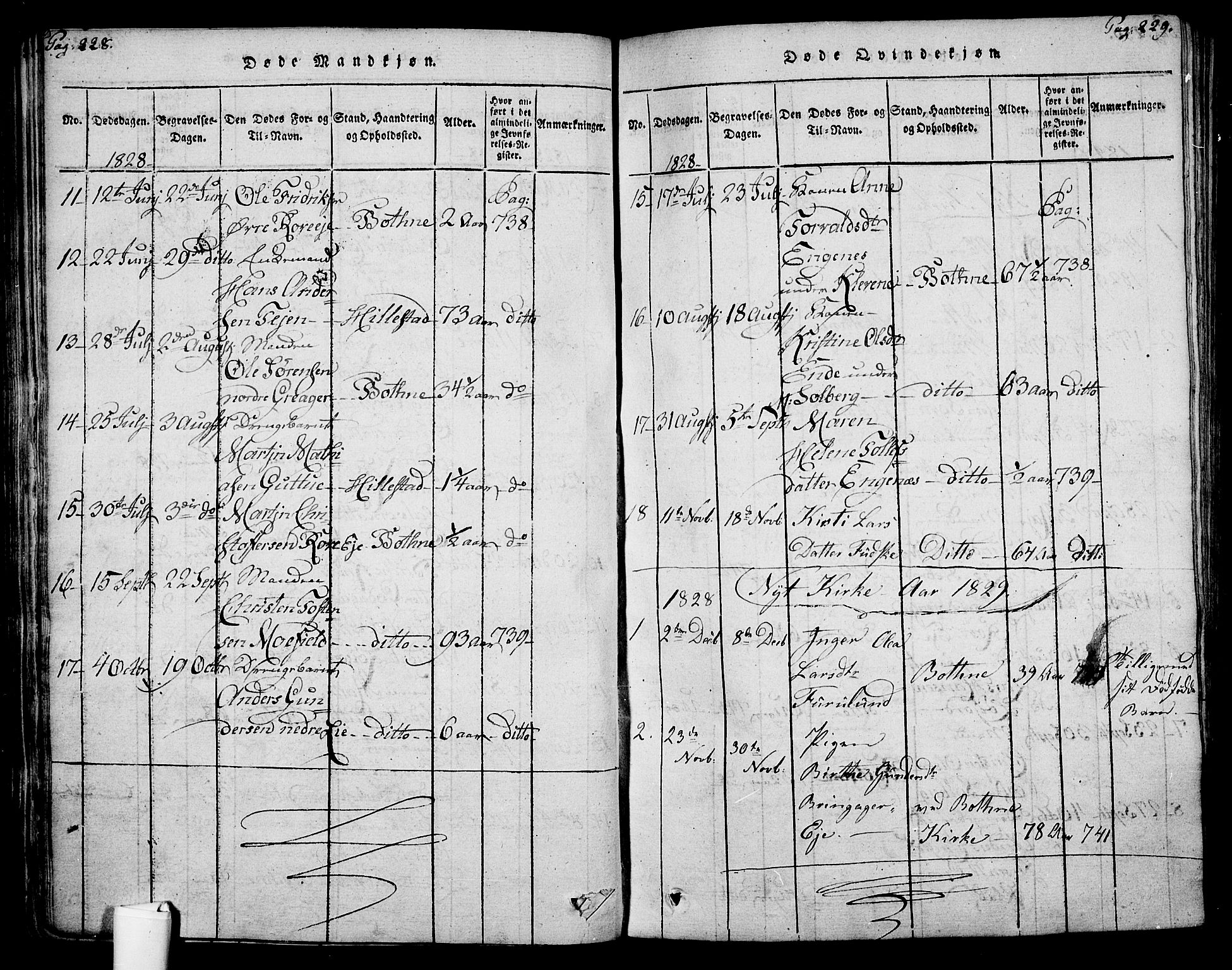 Botne kirkebøker, AV/SAKO-A-340/F/Fa/L0005: Parish register (official) no. I 5, 1814-1836, p. 228-229