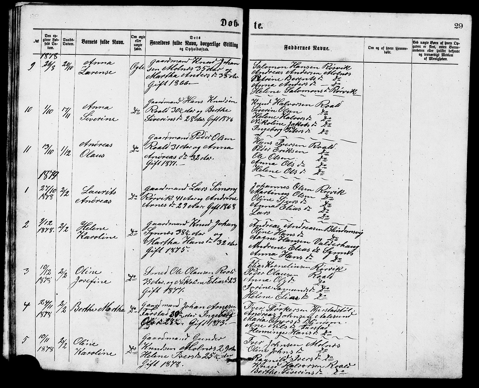 Ministerialprotokoller, klokkerbøker og fødselsregistre - Møre og Romsdal, SAT/A-1454/537/L0521: Parish register (copy) no. 537C02, 1869-1888, p. 29