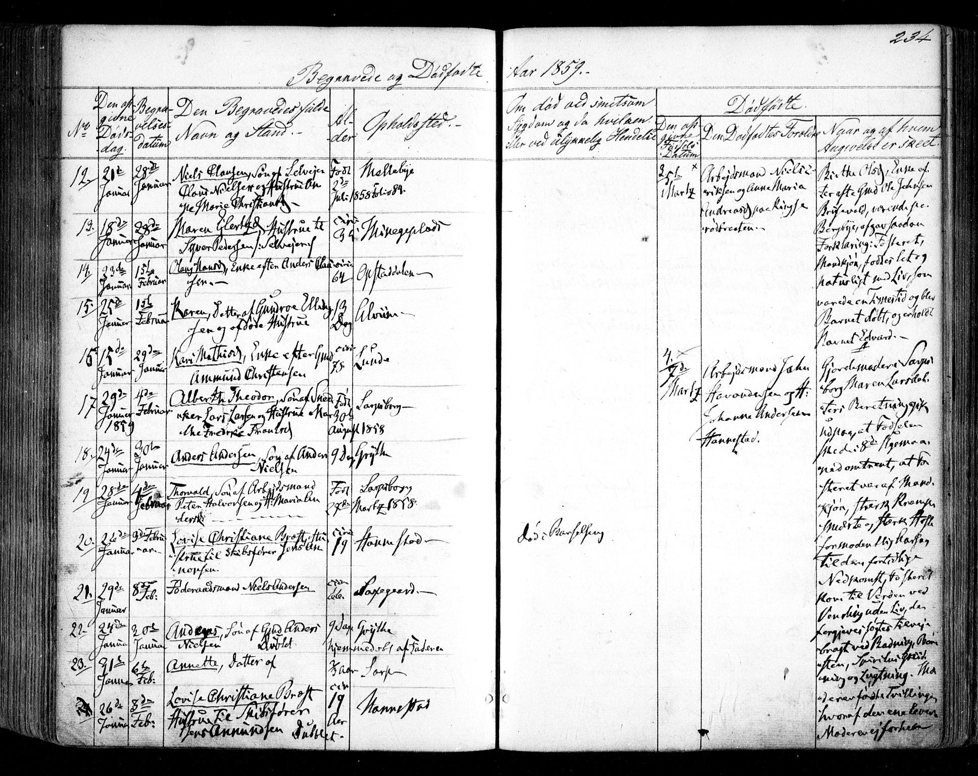 Tune prestekontor Kirkebøker, SAO/A-2007/F/Fa/L0012: Parish register (official) no. 12, 1856-1859, p. 234