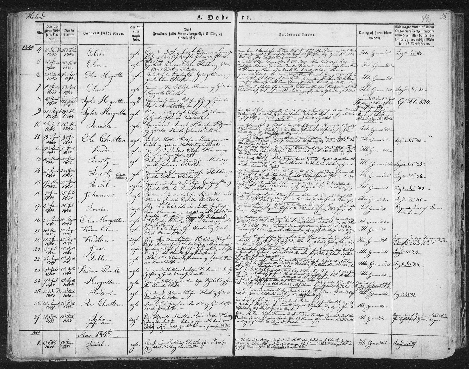 Ministerialprotokoller, klokkerbøker og fødselsregistre - Nord-Trøndelag, SAT/A-1458/758/L0513: Parish register (official) no. 758A02 /2, 1839-1868, p. 42