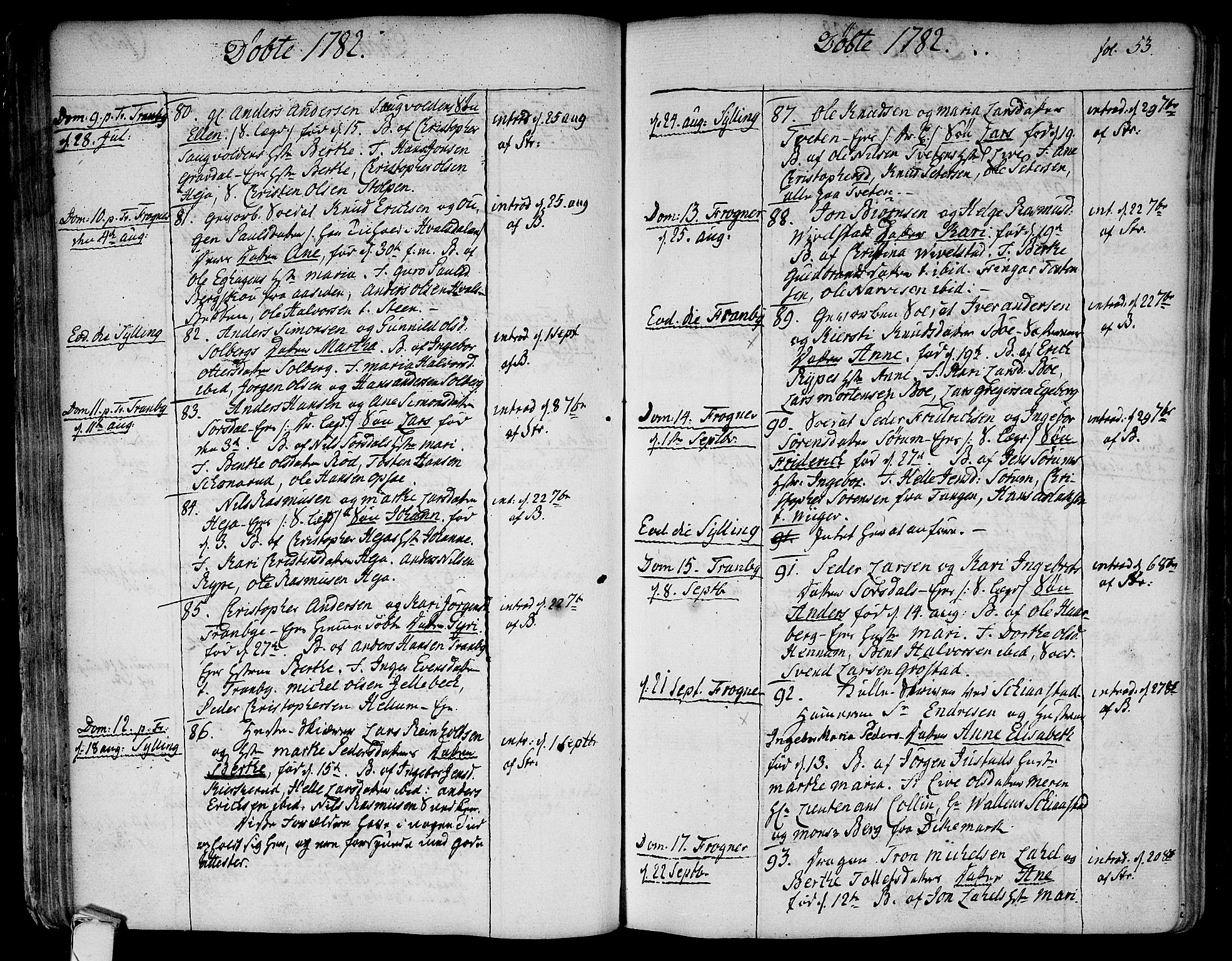 Lier kirkebøker, AV/SAKO-A-230/F/Fa/L0006: Parish register (official) no. I 6, 1777-1794, p. 53