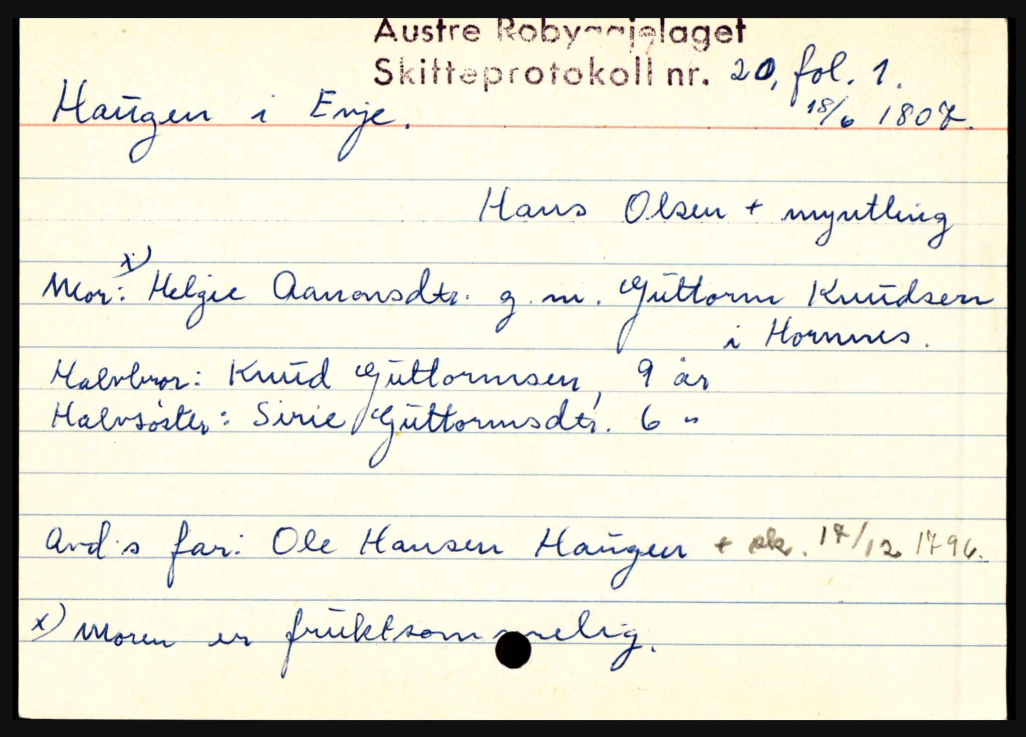 Østre Råbyggelag sorenskriveri, AV/SAK-1221-0016/H, p. 4485