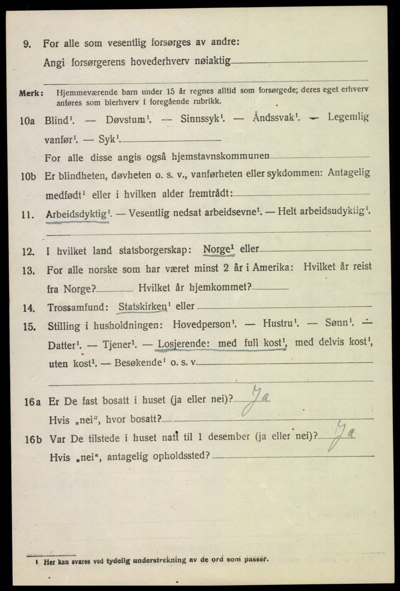 SAH, 1920 census for Fåberg, 1920, p. 7629