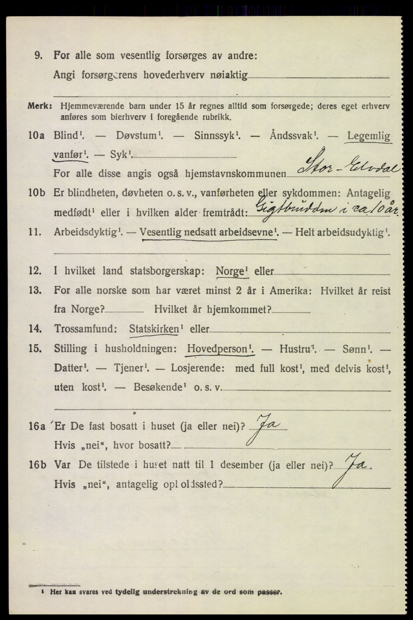 SAH, 1920 census for Stor-Elvdal, 1920, p. 3417