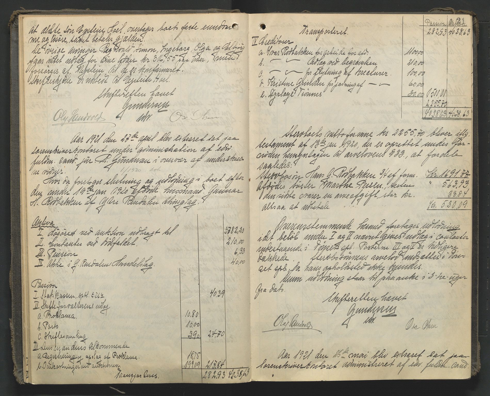 Nord-Østerdal tingrett, AV/SAH-TING-020/J/Jd/L0007: Skifteutlodningsprotokoll, 1920-1929, p. 21