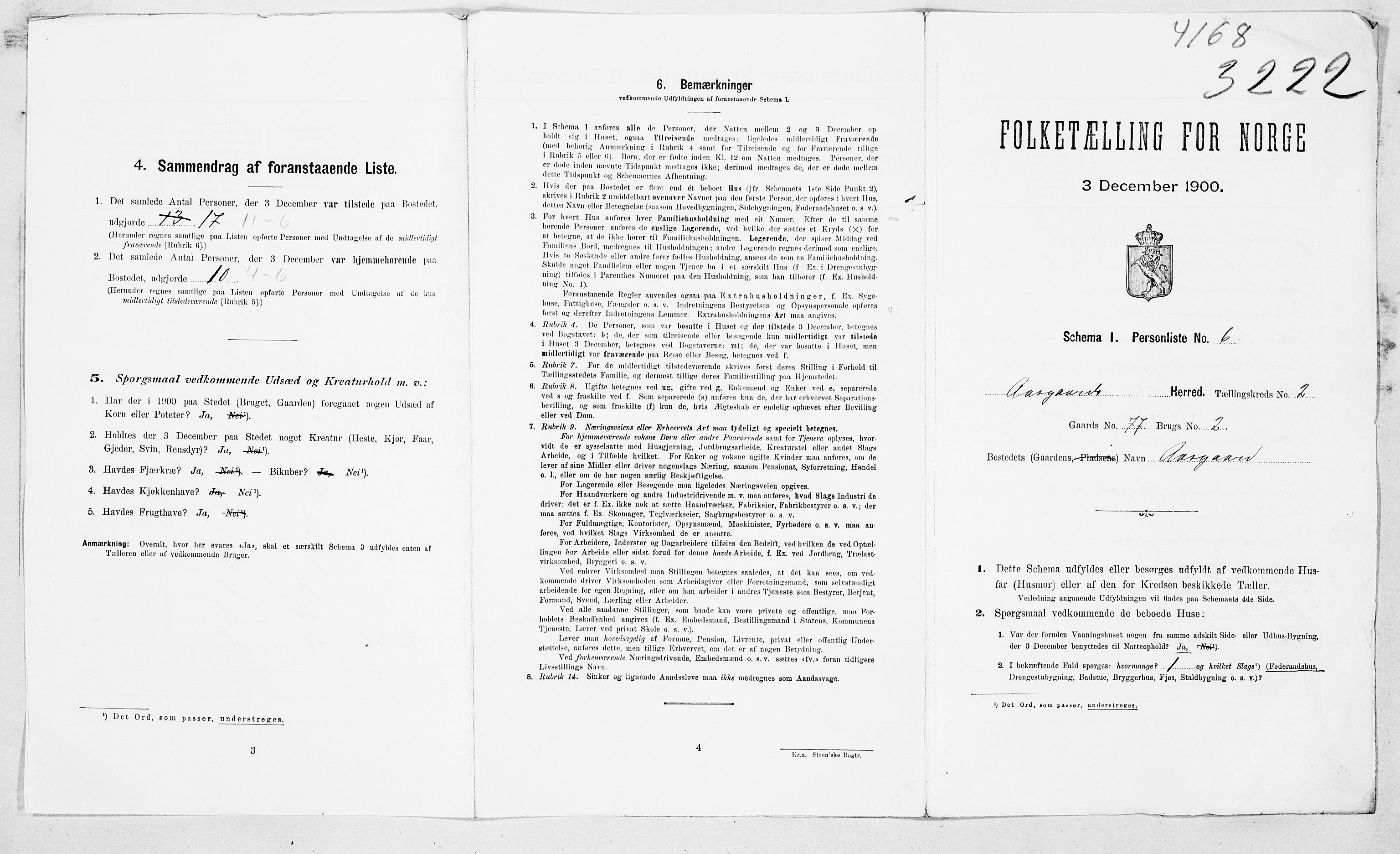 SAT, 1900 census for Åsskard, 1900, p. 10