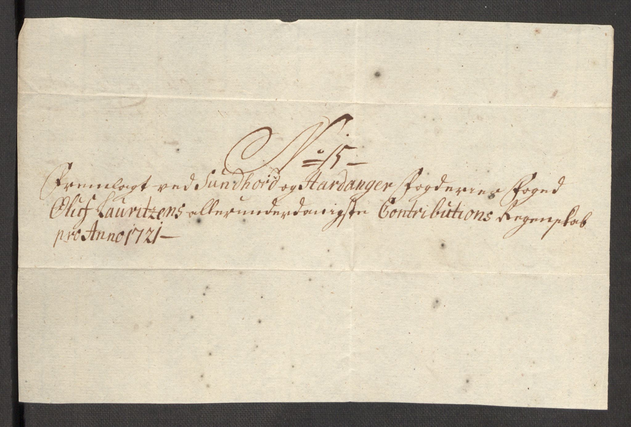 Rentekammeret inntil 1814, Reviderte regnskaper, Fogderegnskap, AV/RA-EA-4092/R48/L3000: Fogderegnskap Sunnhordland og Hardanger, 1721, p. 136