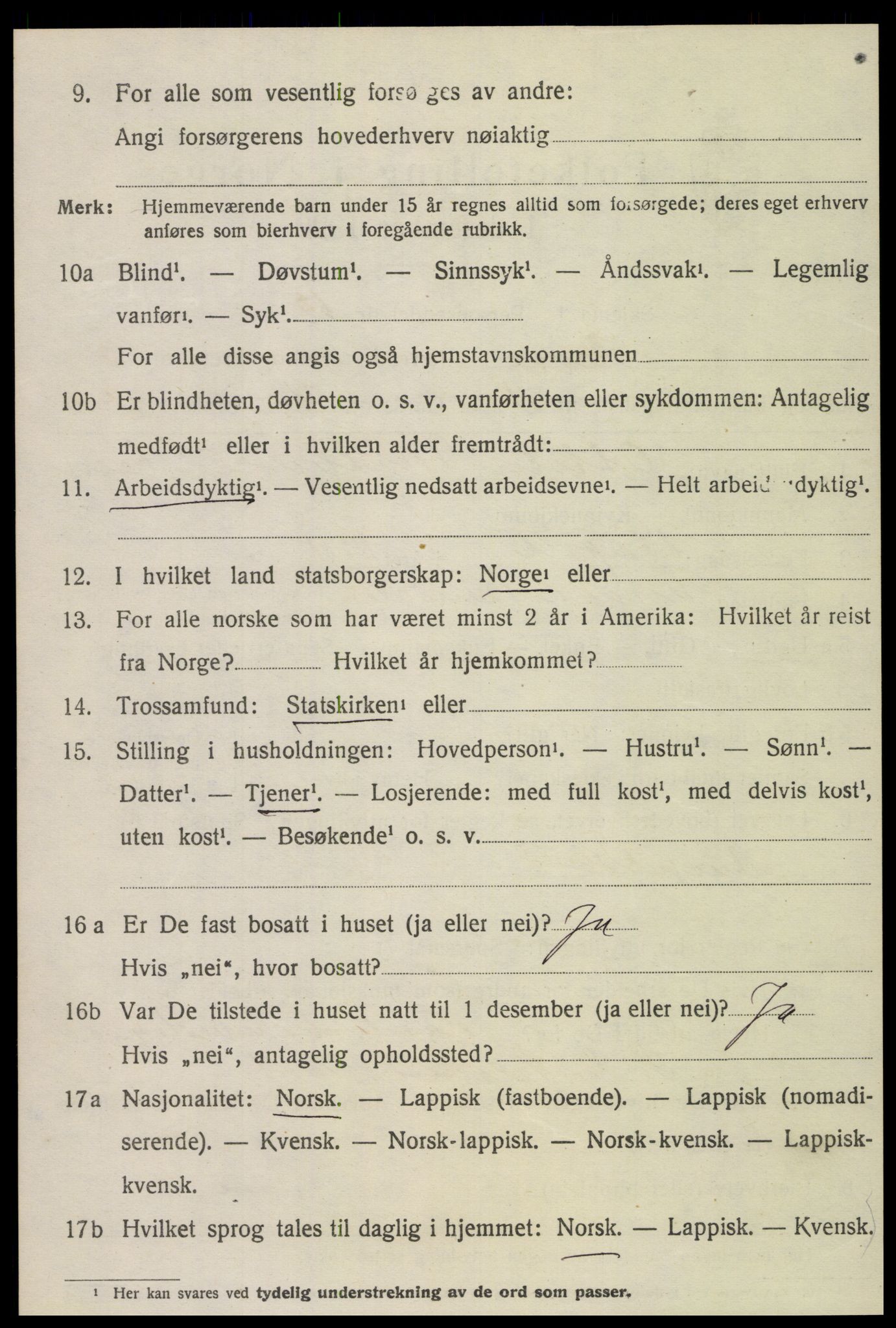 SAT, 1920 census for Egge, 1920, p. 1867