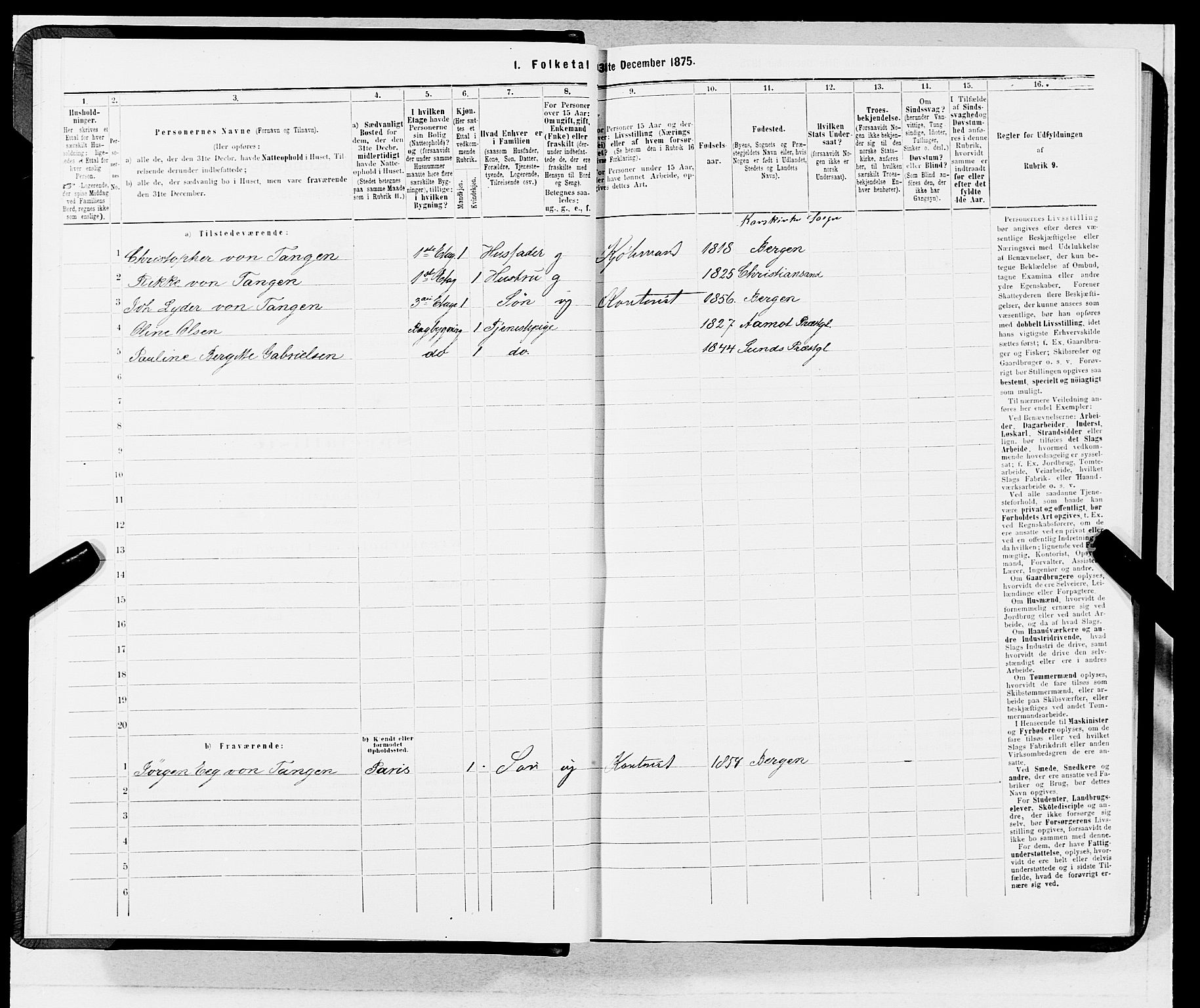 SAB, 1875 census for 1301 Bergen, 1875, p. 4577