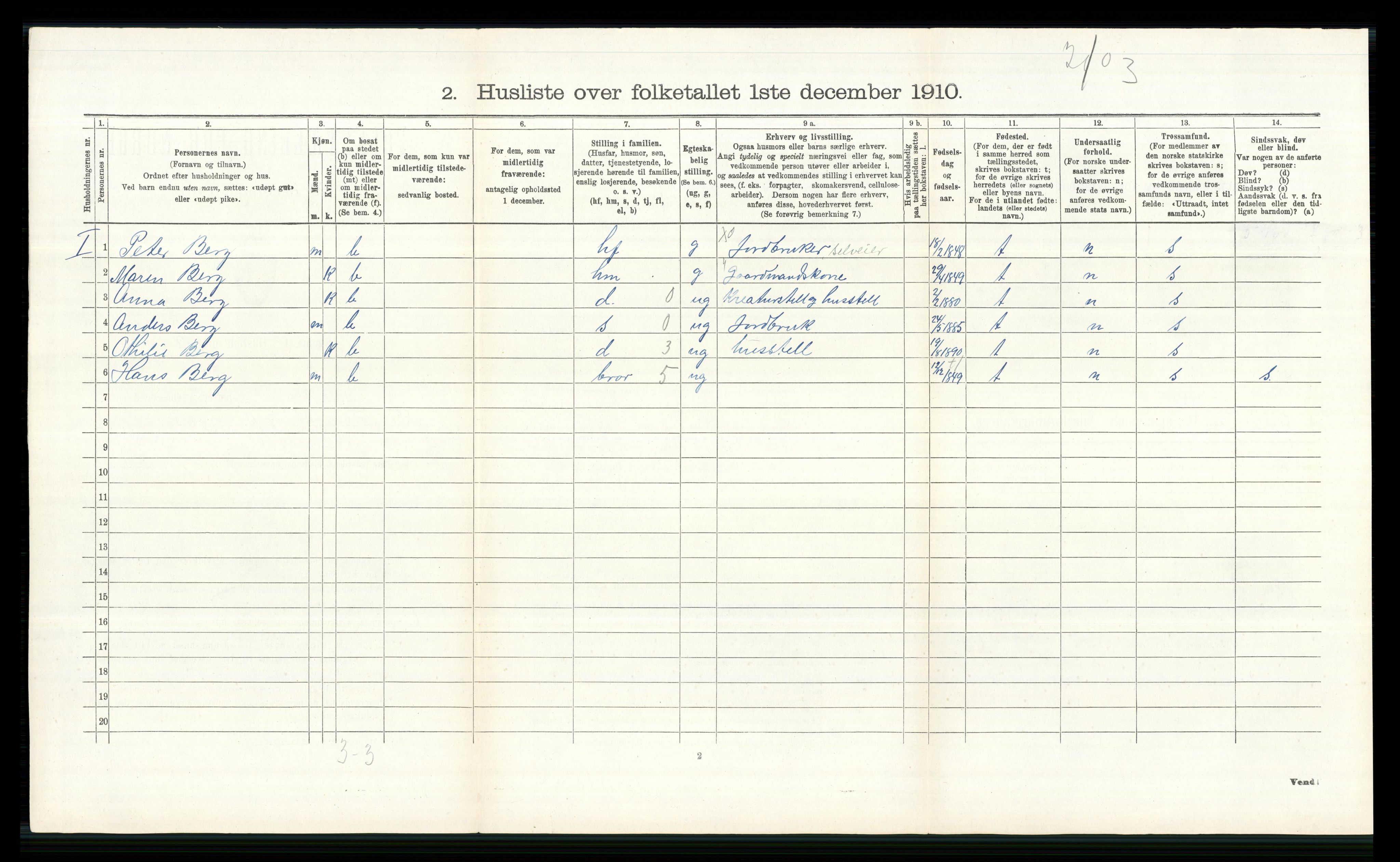 RA, 1910 census for Øvre Eiker, 1910, p. 1188