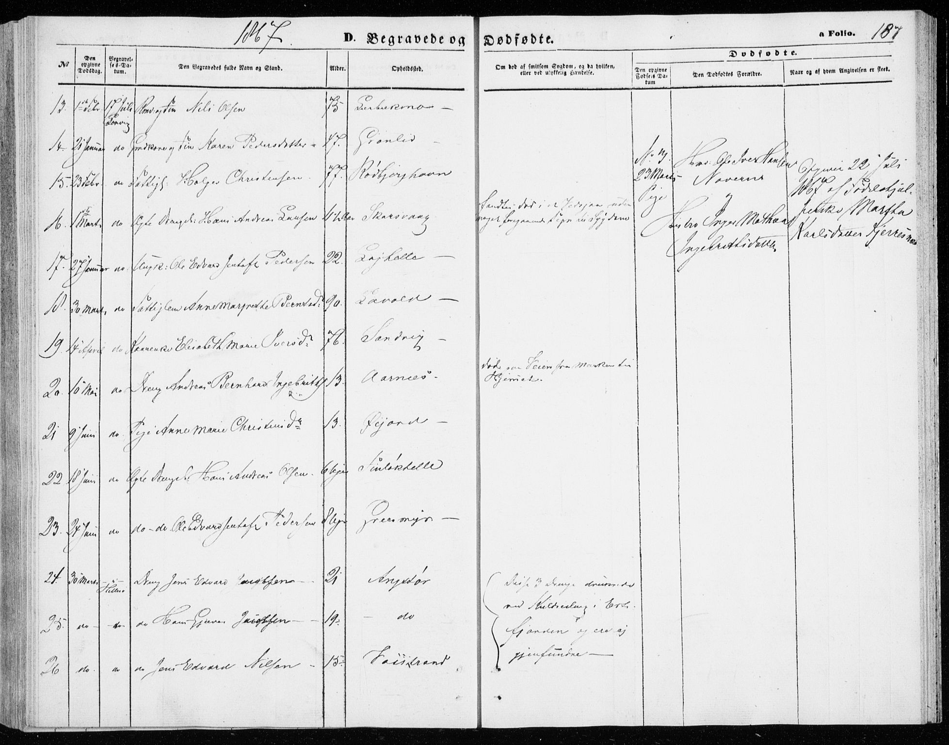 Lenvik sokneprestembete, SATØ/S-1310/H/Ha/Haa/L0009kirke: Parish register (official) no. 9, 1866-1873, p. 187