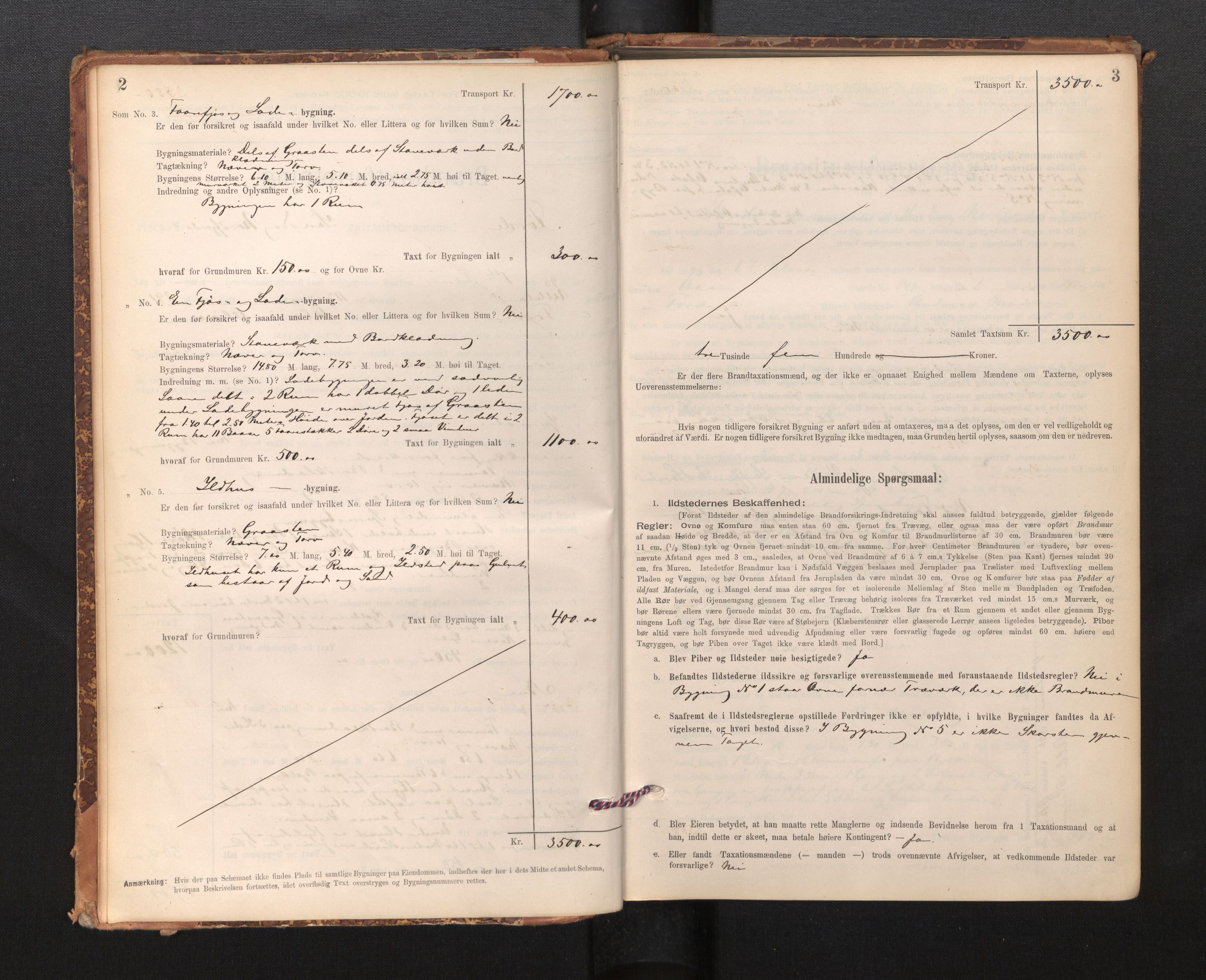 Lensmannen i Førde, AV/SAB-A-27401/0012/L0008: Branntakstprotokoll, skjematakst, 1895-1922, p. 2-3