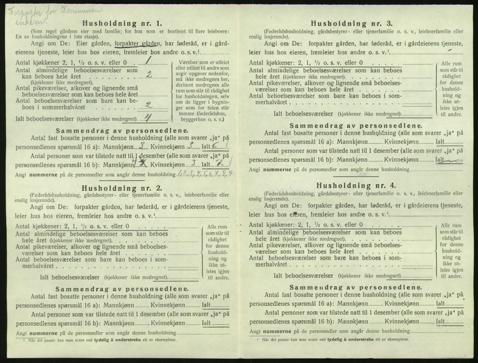 SAK, 1920 census for Åseral, 1920, p. 47
