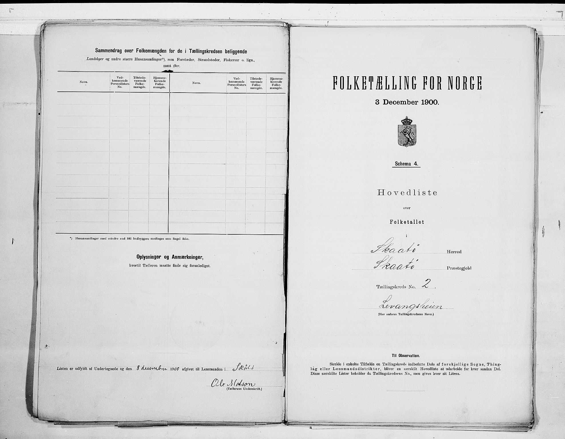 SAKO, 1900 census for Skåtøy, 1900, p. 6