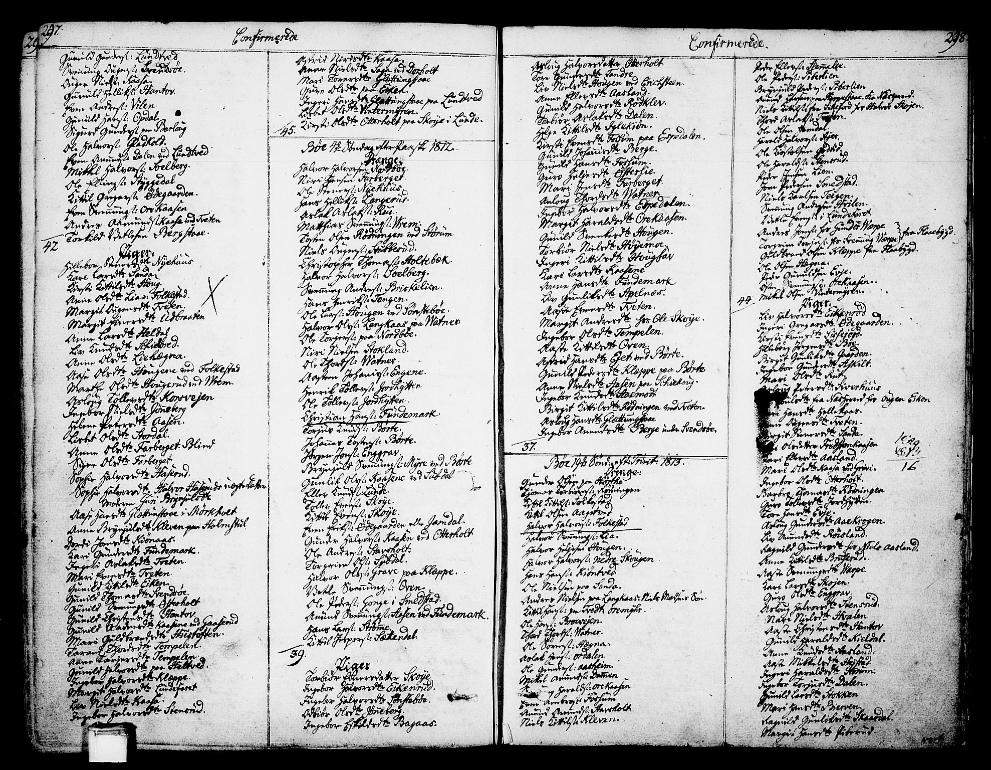 Bø kirkebøker, SAKO/A-257/F/Fa/L0005: Parish register (official) no. 5, 1785-1815, p. 297-298