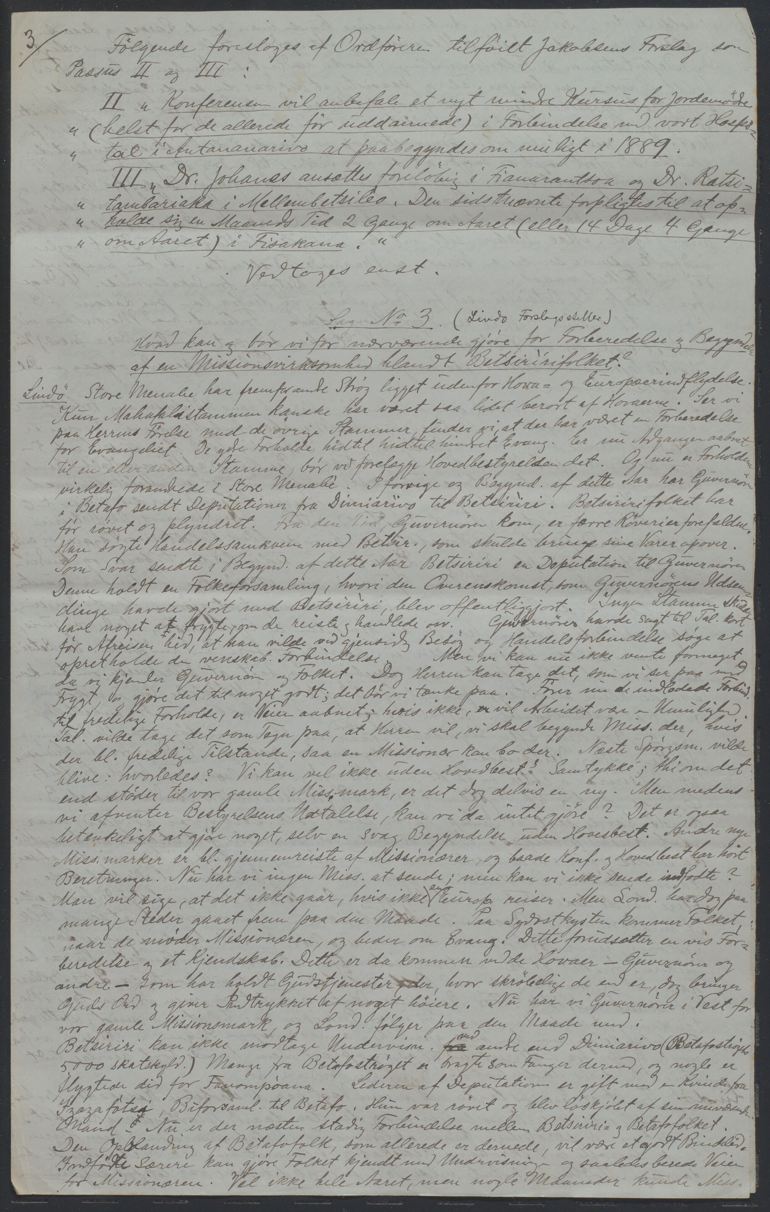 Det Norske Misjonsselskap - hovedadministrasjonen, VID/MA-A-1045/D/Da/Daa/L0037/0006: Konferansereferat og årsberetninger / Konferansereferat fra Madagaskar Innland., 1888