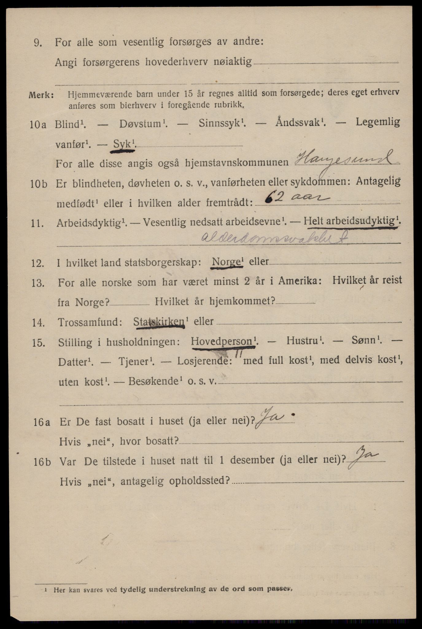 SAST, 1920 census for Haugesund, 1920, p. 12518