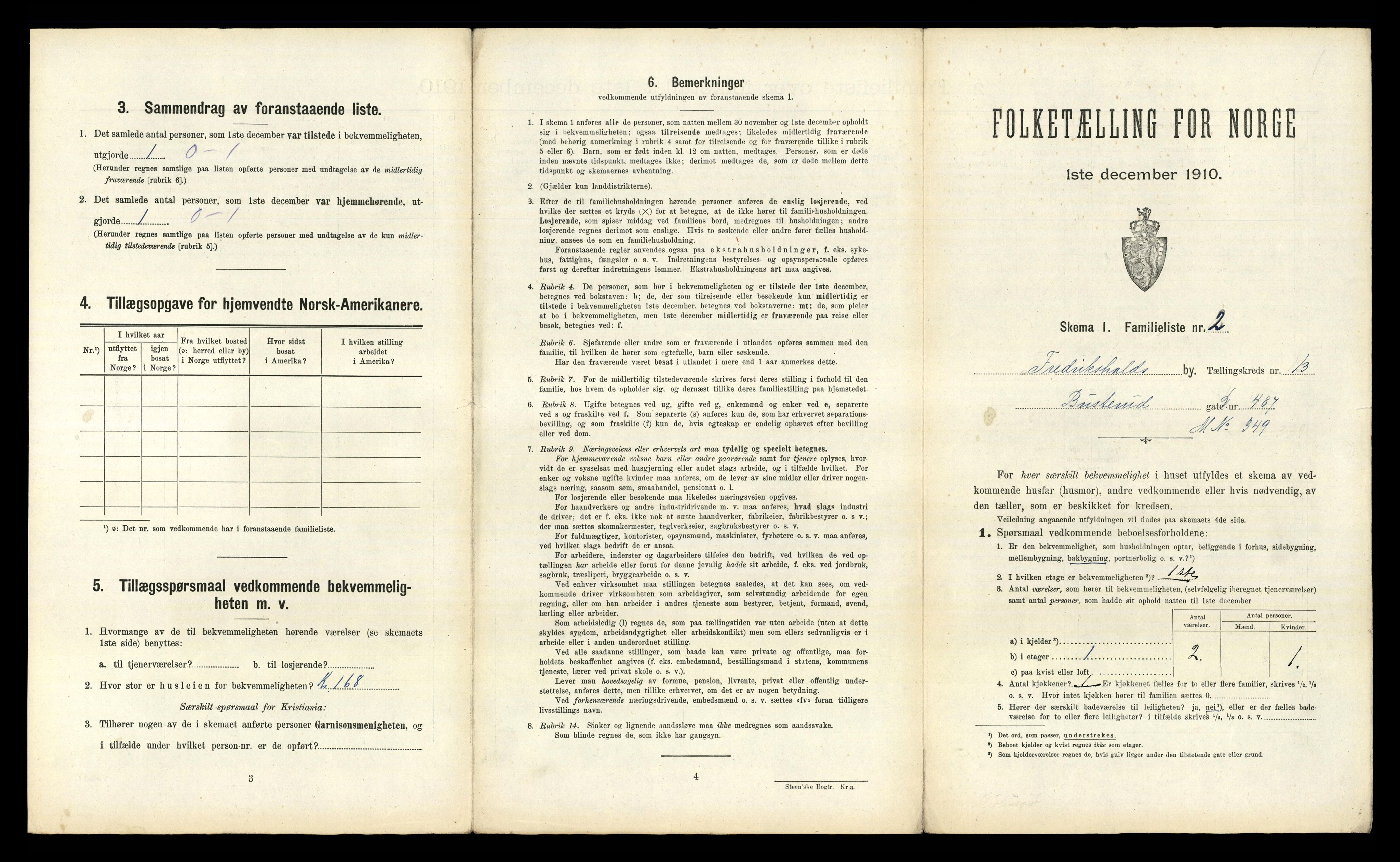 RA, 1910 census for Fredrikshald, 1910, p. 4298