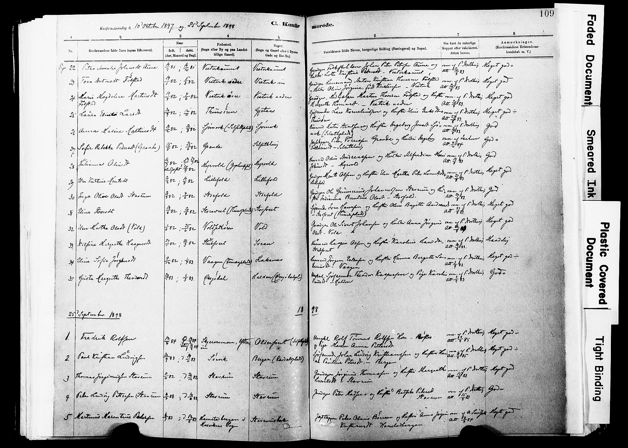 Ministerialprotokoller, klokkerbøker og fødselsregistre - Nord-Trøndelag, SAT/A-1458/744/L0420: Parish register (official) no. 744A04, 1882-1904, p. 109