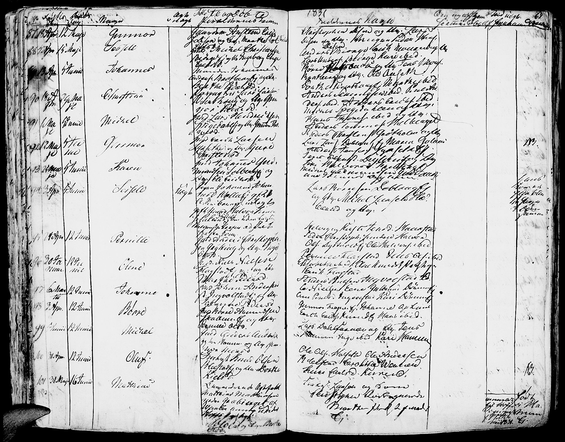 Vang prestekontor, Hedmark, SAH/PREST-008/H/Ha/Haa/L0009: Parish register (official) no. 9, 1826-1841, p. 67