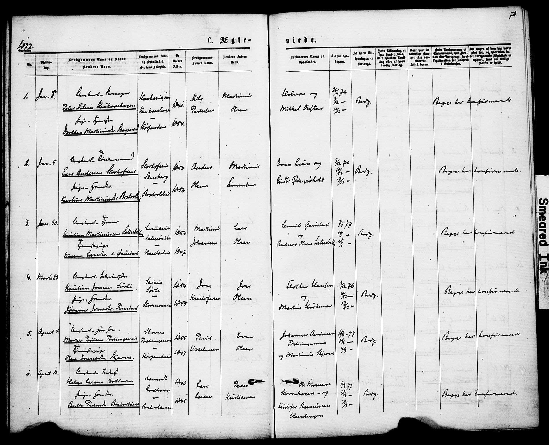 Romedal prestekontor, AV/SAH-PREST-004/K/L0007: Parish register (official) no. 7, 1875-1879, p. 78