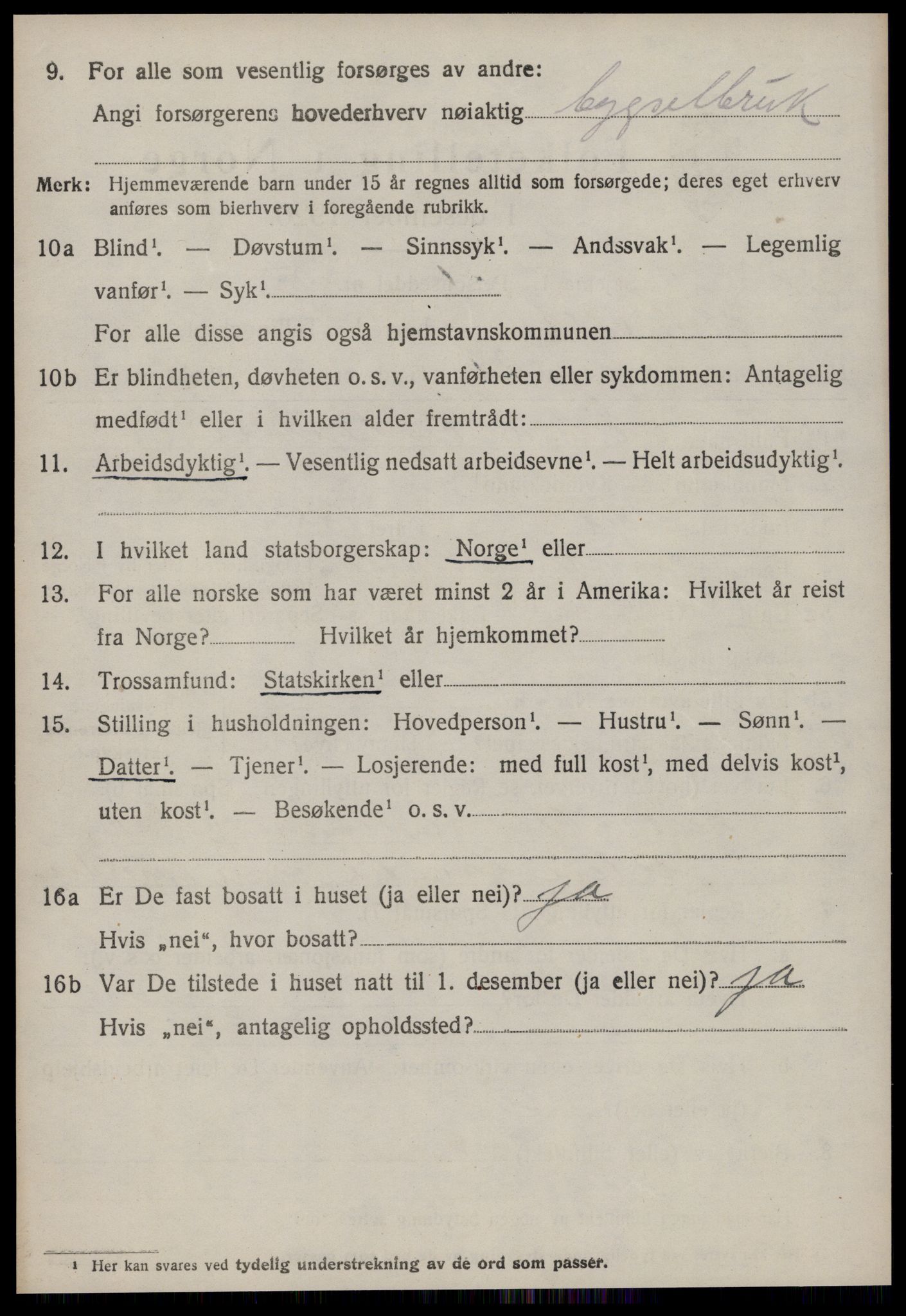 SAT, 1920 census for Nesset, 1920, p. 937