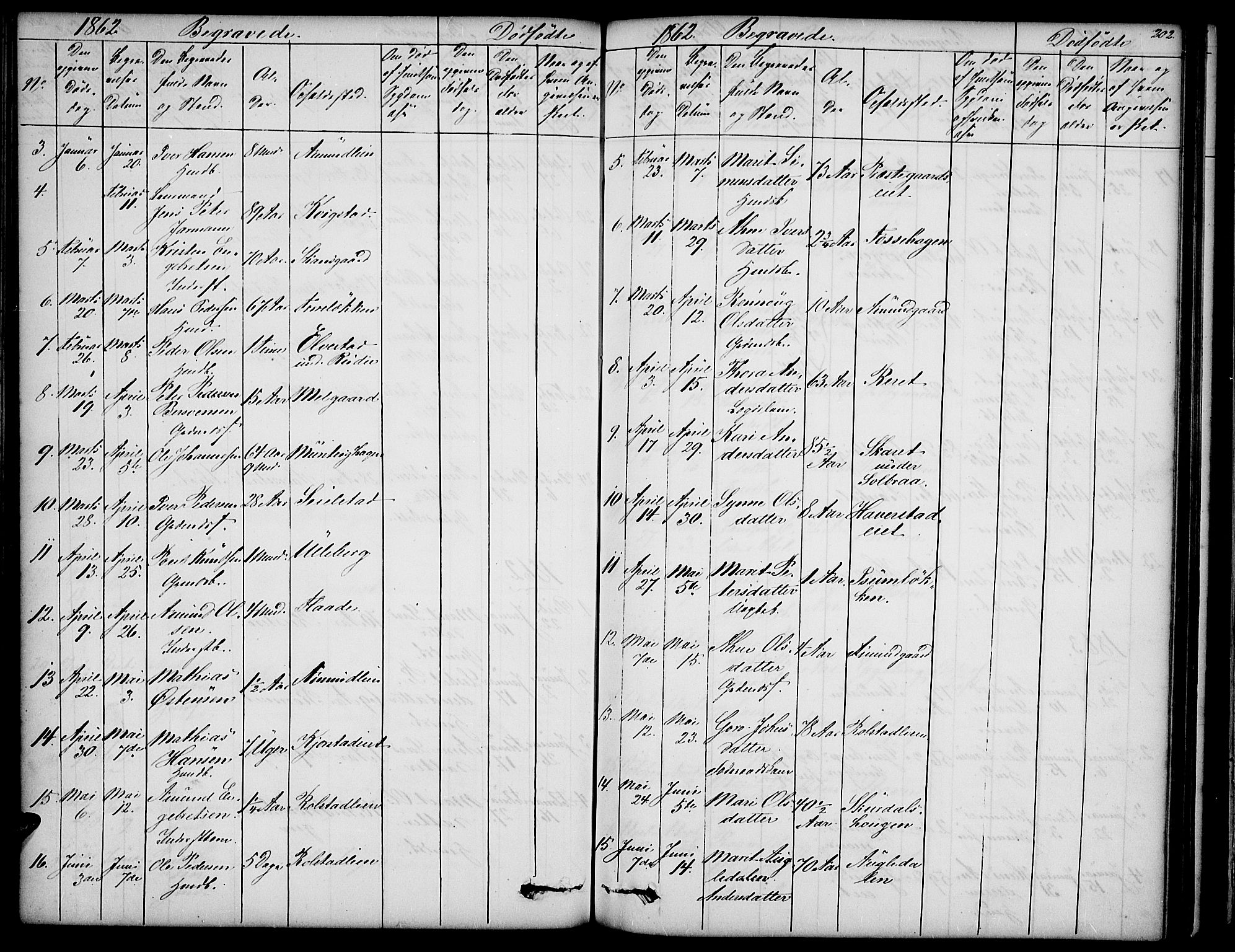 Sør-Fron prestekontor, SAH/PREST-010/H/Ha/Hab/L0001: Parish register (copy) no. 1, 1844-1863, p. 202