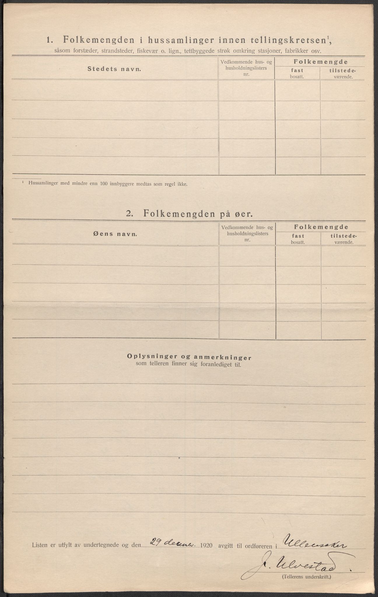 SAO, 1920 census for Ullensaker, 1920, p. 24