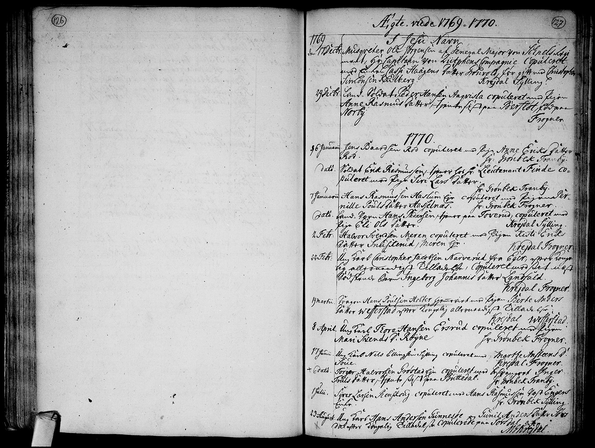 Lier kirkebøker, SAKO/A-230/F/Fa/L0005: Parish register (official) no. I 5, 1764-1777, p. 126-127