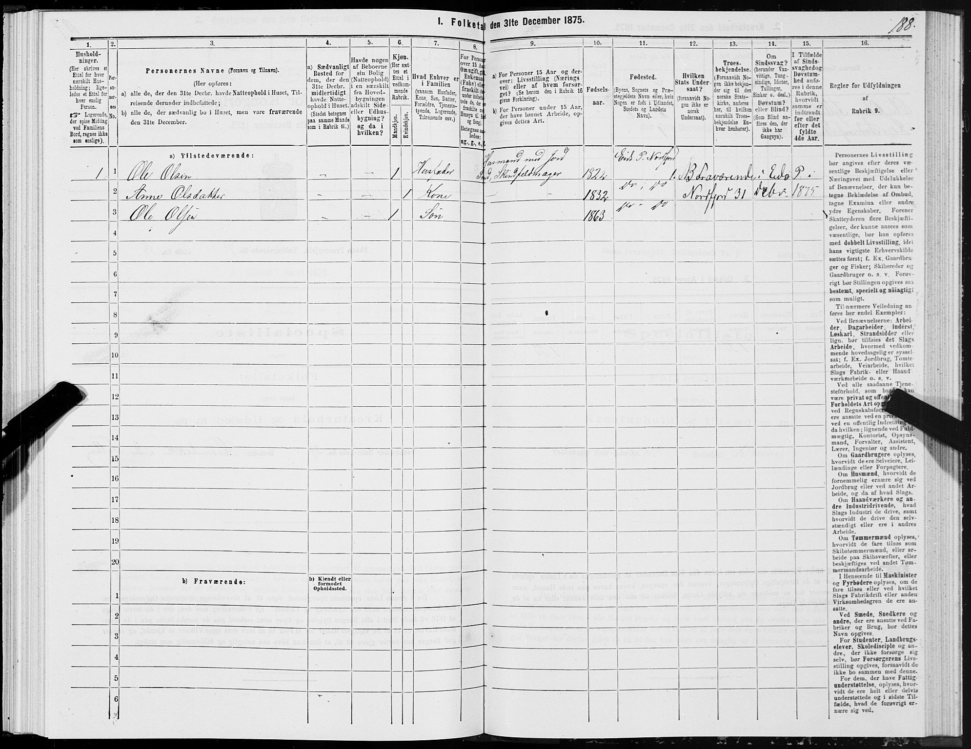 SAT, 1875 census for 1529P Skodje, 1875, p. 2188