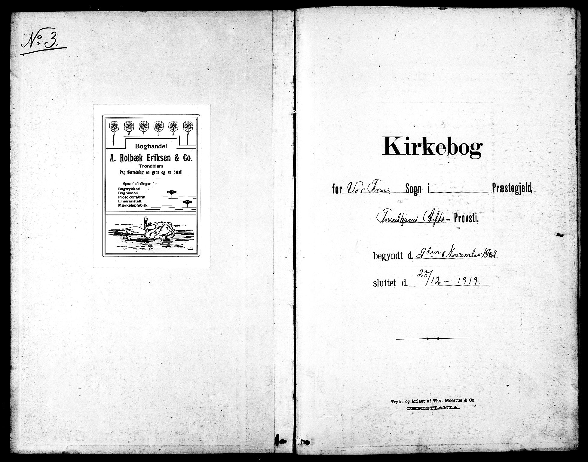 Ministerialprotokoller, klokkerbøker og fødselsregistre - Sør-Trøndelag, SAT/A-1456/602/L0145: Parish register (copy) no. 602C13, 1902-1919