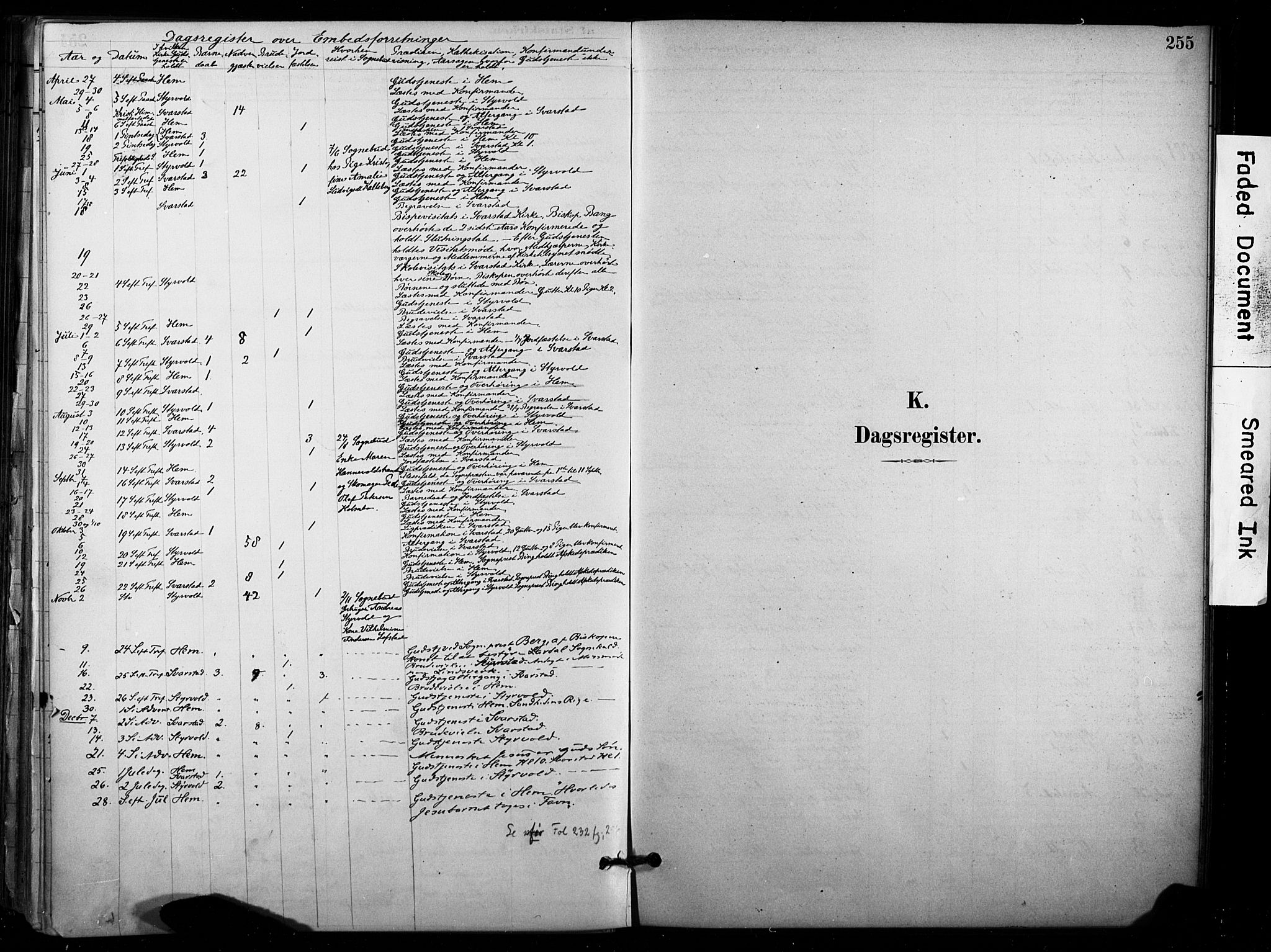 Lardal kirkebøker, AV/SAKO-A-350/F/Fb/L0001: Parish register (official) no. II 1, 1881-1911, p. 255