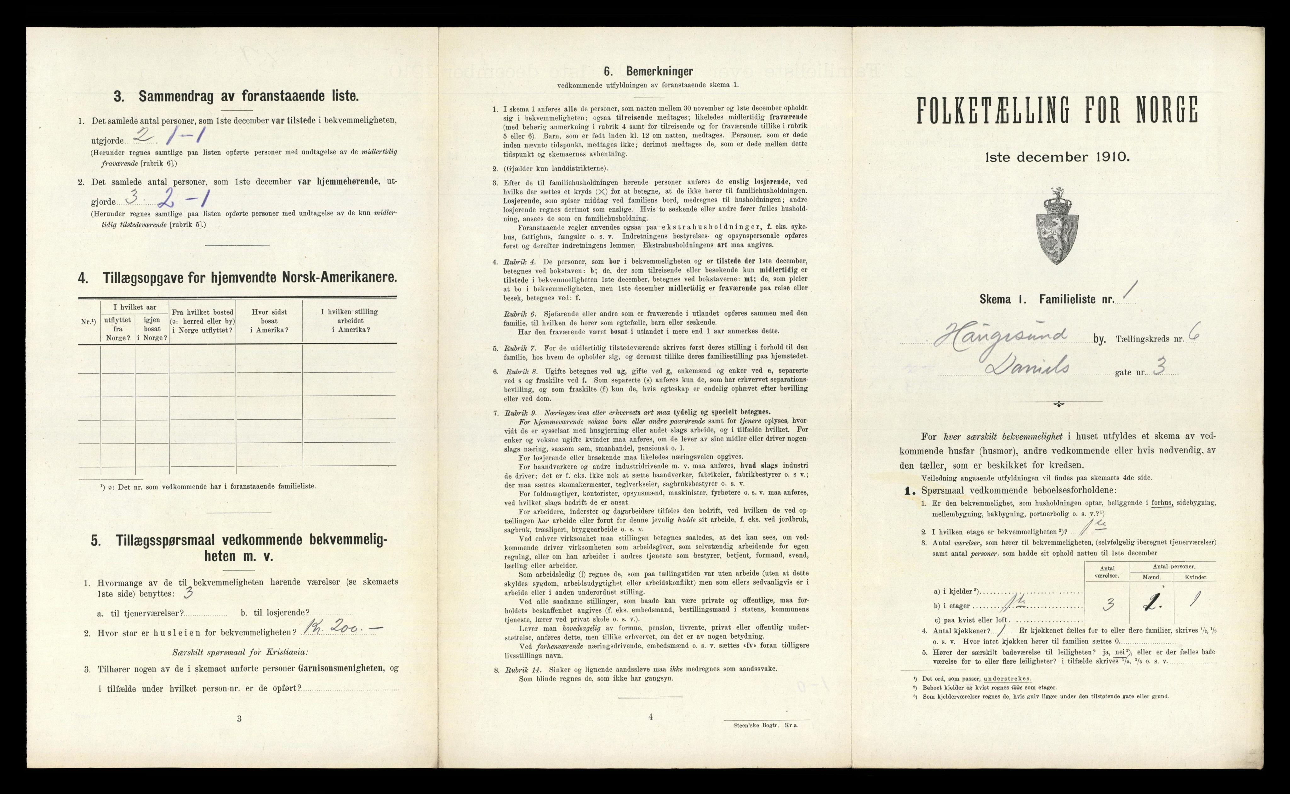 RA, 1910 census for Haugesund, 1910, p. 5256